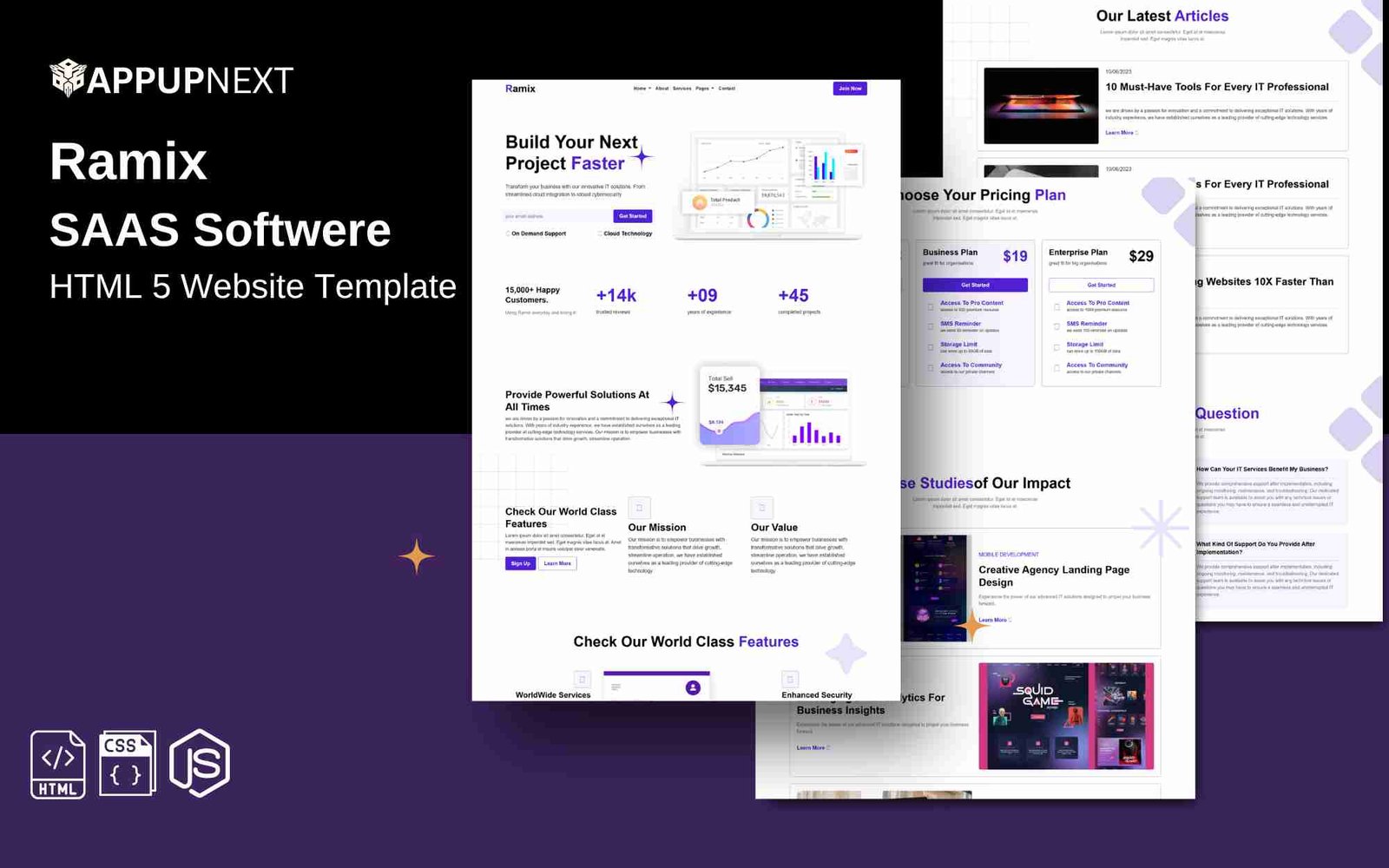 Ramix - SAAS Softwere - HTML 5 Website Template - v3