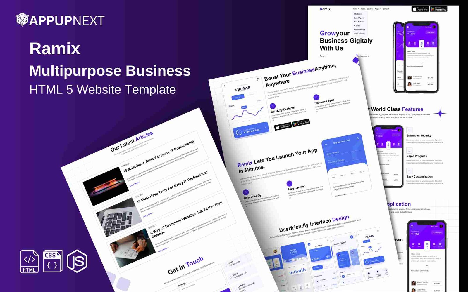 Ramix - Multipurpose Business - HTML 5 Website Template - v5