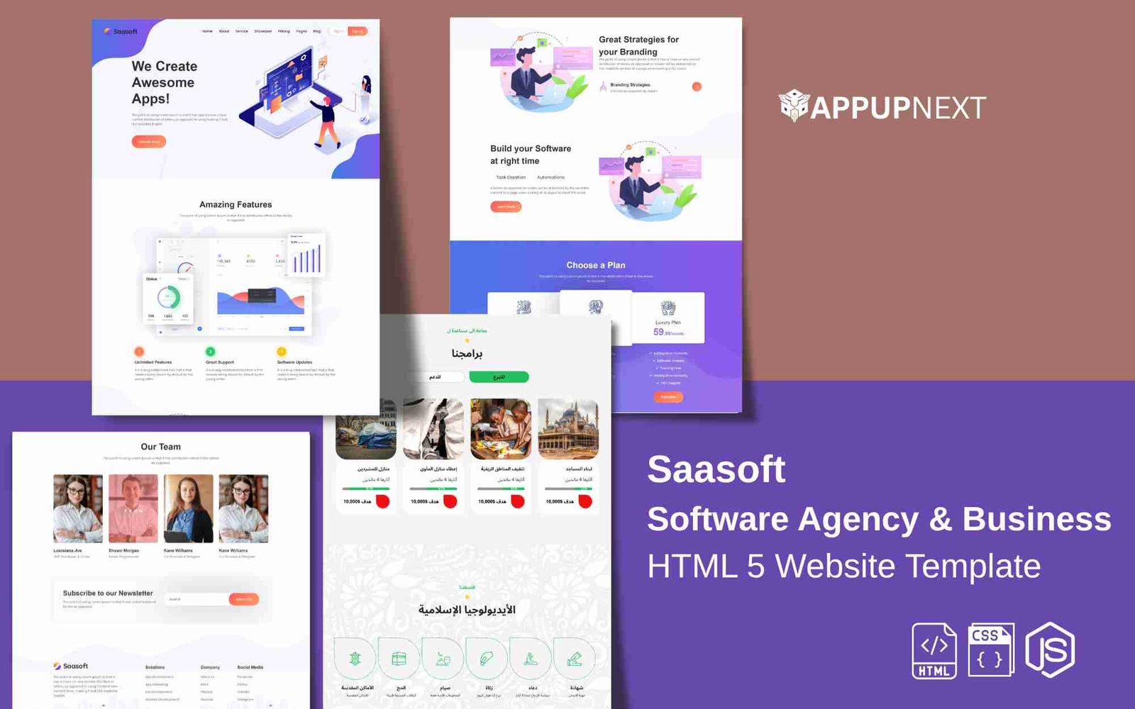 Saasoft - Software Agency & Business - HTML 5 Website Template - v2
