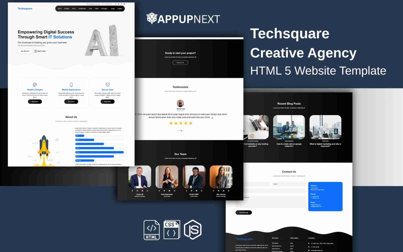 Techsquare - Creative Agency - HTML 5 Website Template