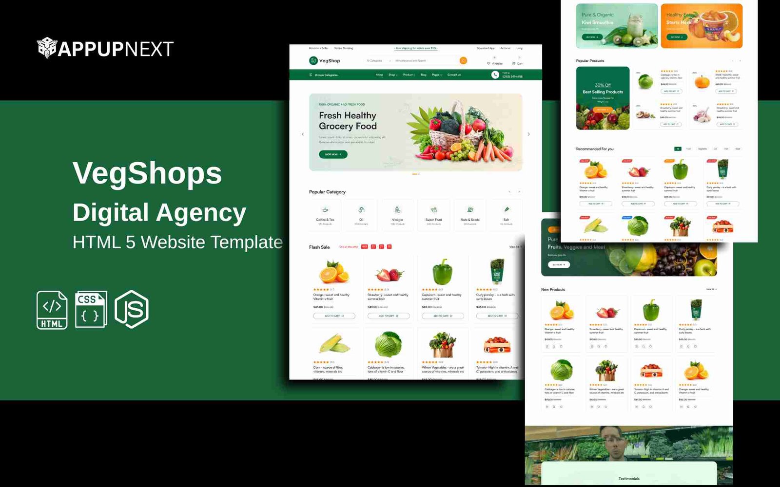 VegShops  - Digital Agency - HTML 5 Website Template