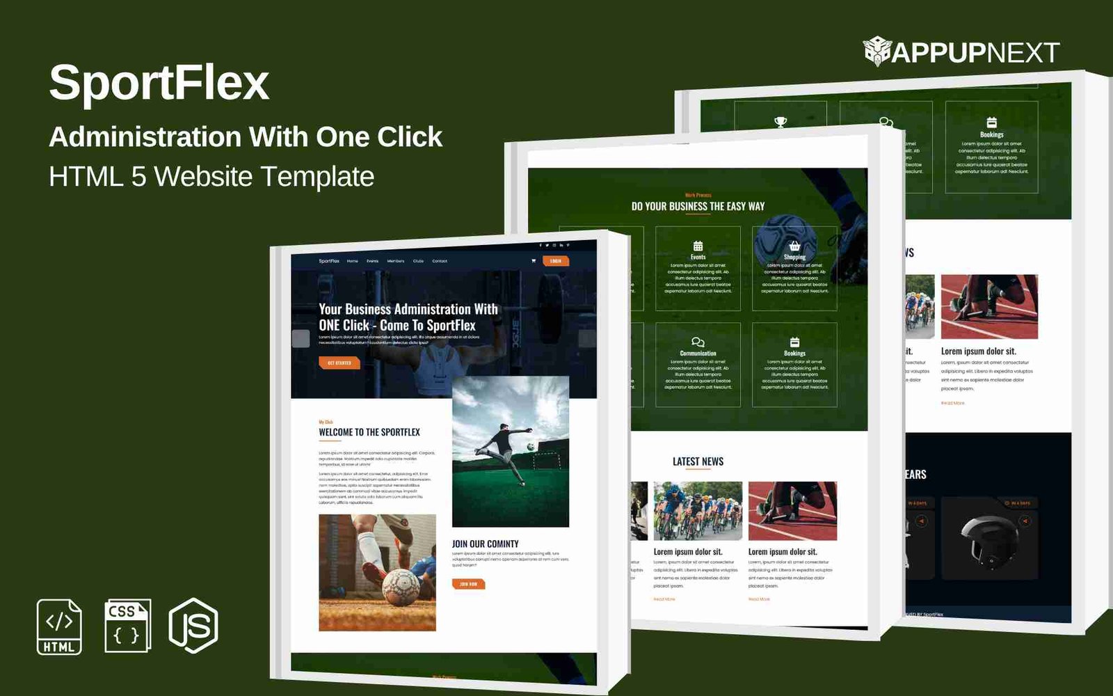 SportFlex - Administration With One Click - HTML 5 Website Template - v2