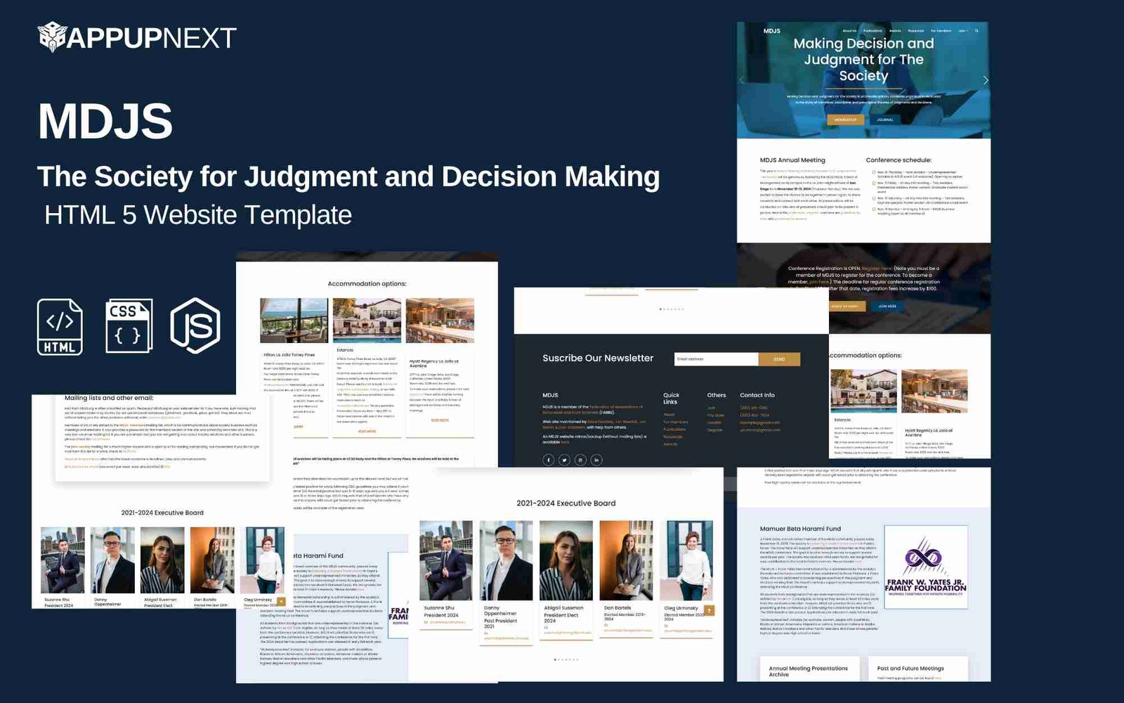 MDJS - The Society for Judgment and Decision Making - HTML 5 Website Template