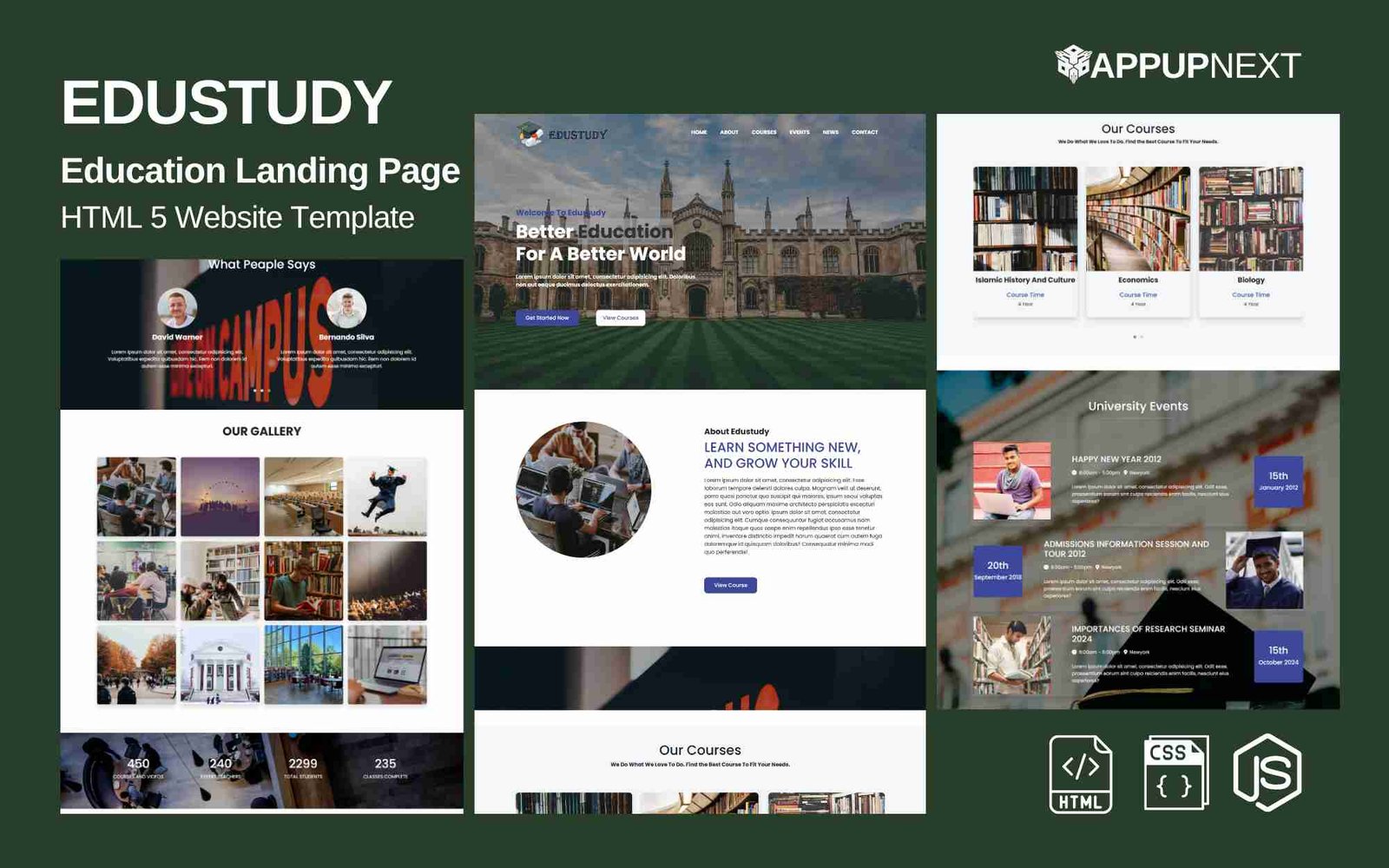 EDUSTUDY - Education Landing Page  - HTML 5 Website Template
