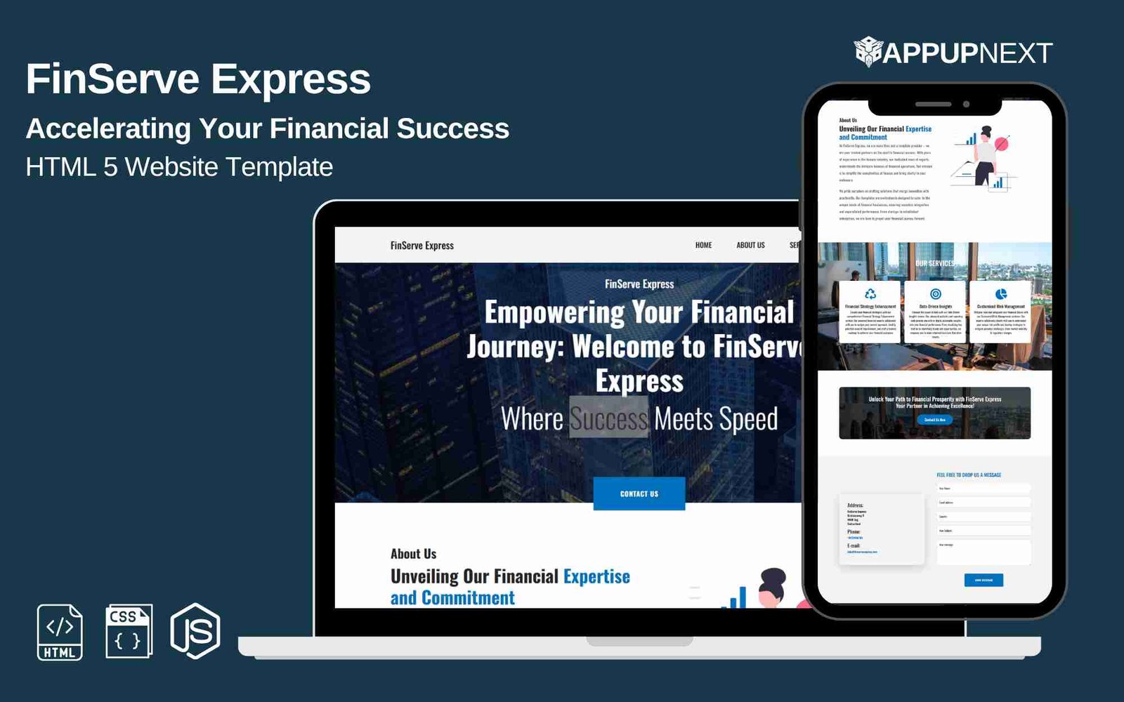 FinServe Express - Accelerating Your Financial Success - HTML 5 Website Template