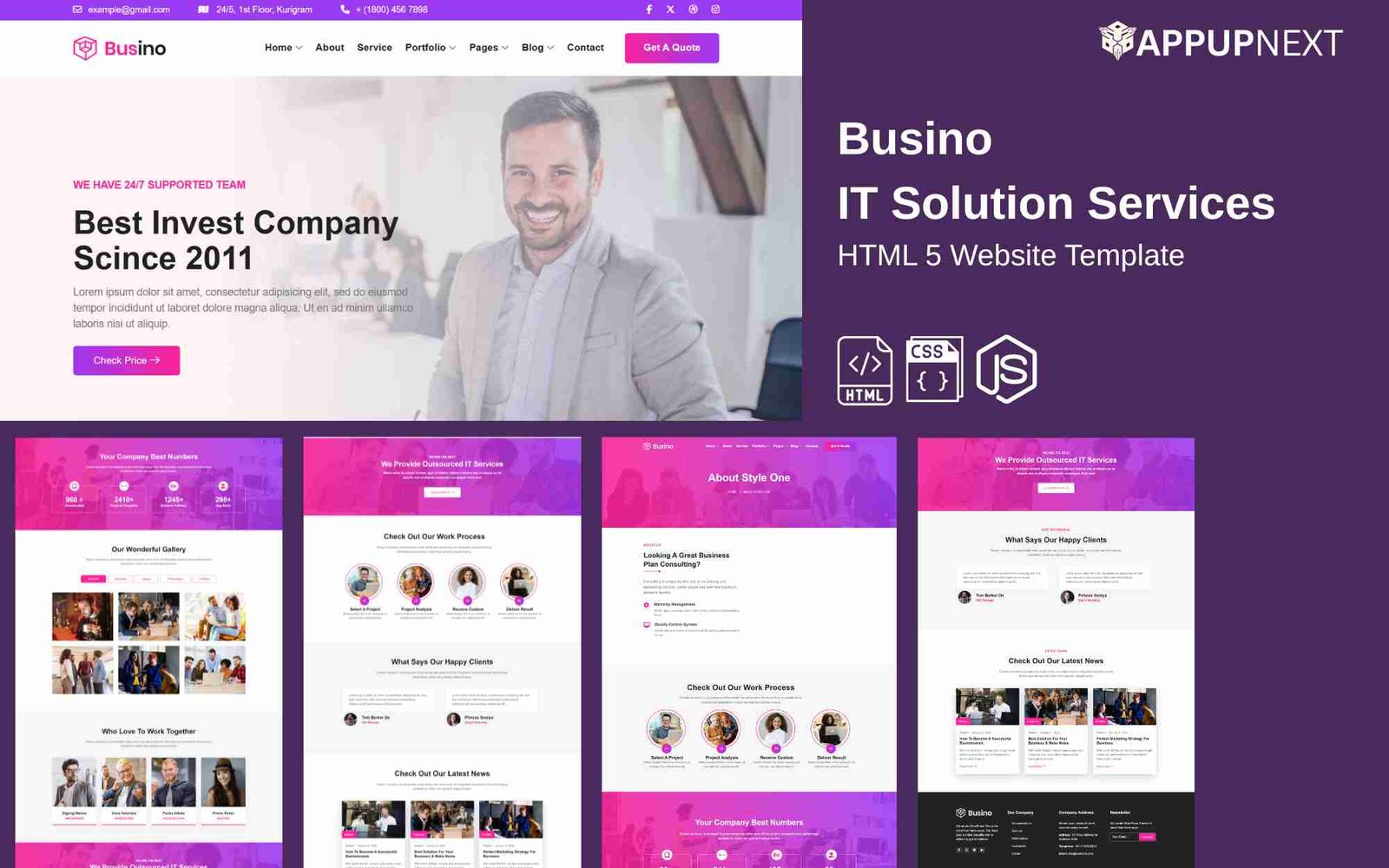 Busino - IT Solution Services - HTML 5 Website Template - v1