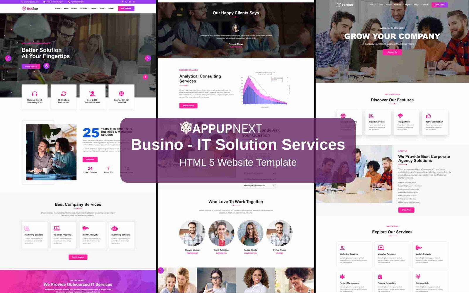 Busino - IT Solution Services - HTML 5 Website Template - v8