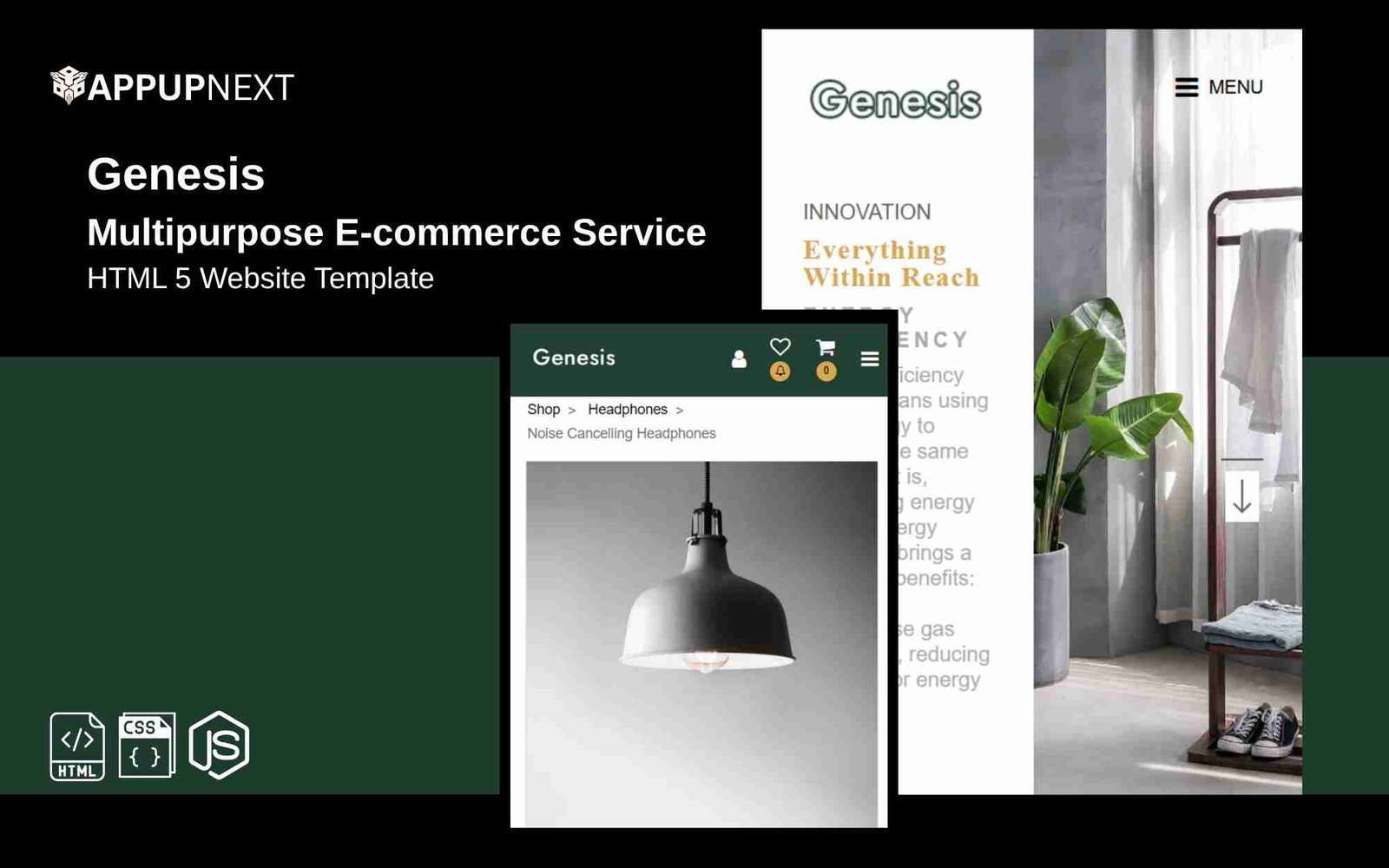 Genesis  - Multipurpose E-commerce Service - HTML 5 Website Template - v5