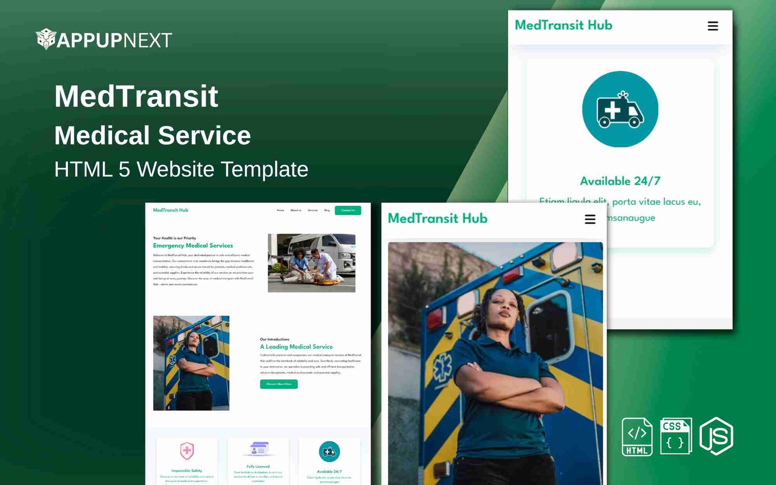 MedTransit - Medical Service - HTML 5 Website Template