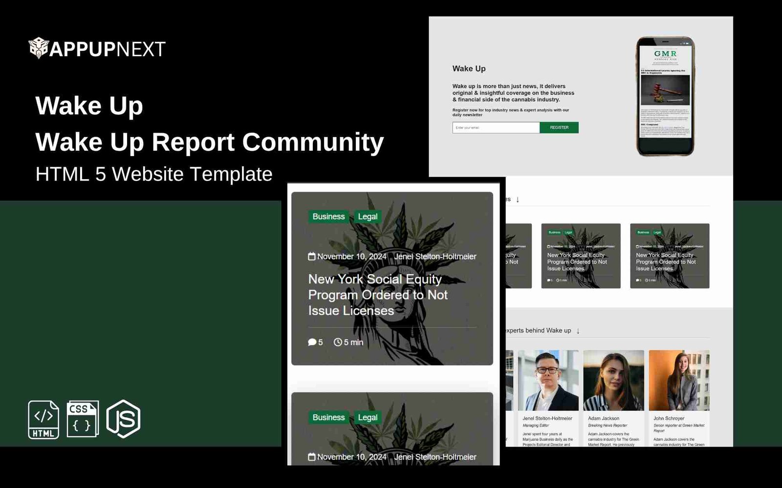 Wake Up - Wake Up Report Community - HTML 5 Website Template