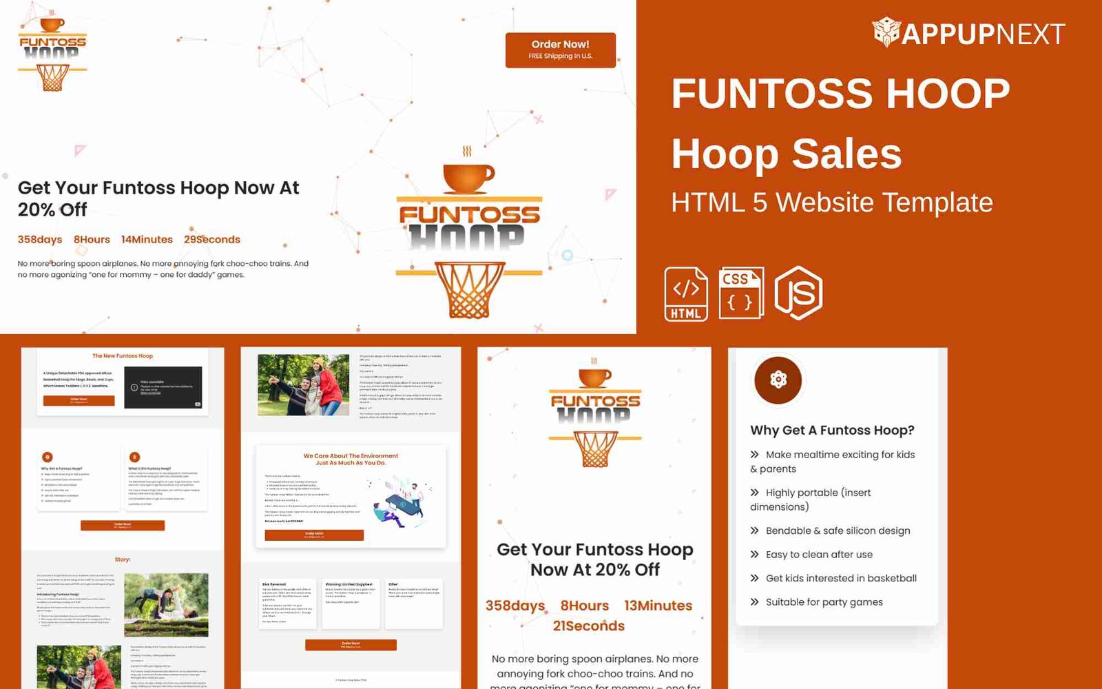 FUNTOSS HOOP - Hoop Sales - HTML 5 Website Template