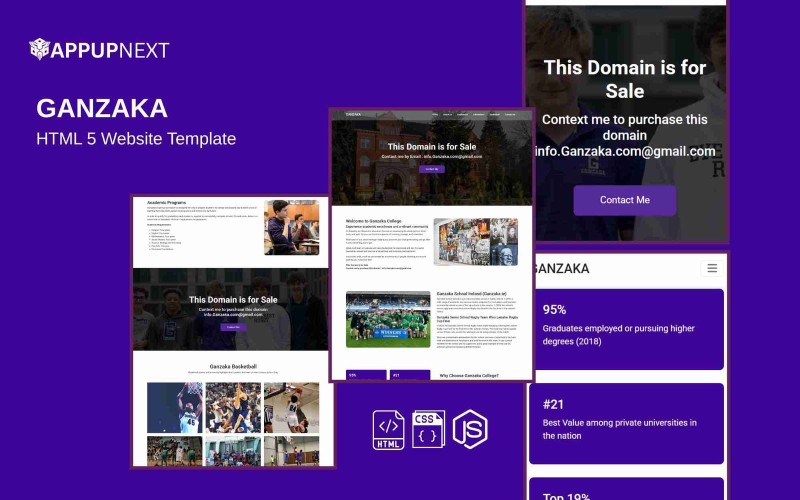 GANZAKA - HTML 5 Website Template