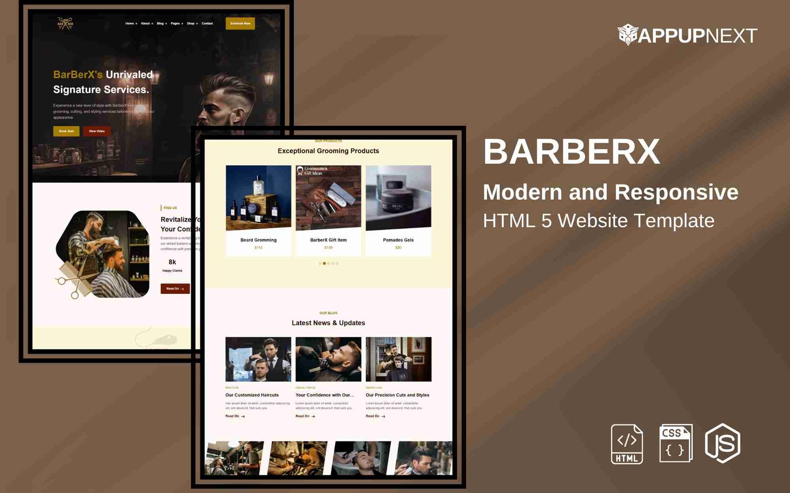 BARBERX - Modern and Responsive - HTML 5 Website Template - v3