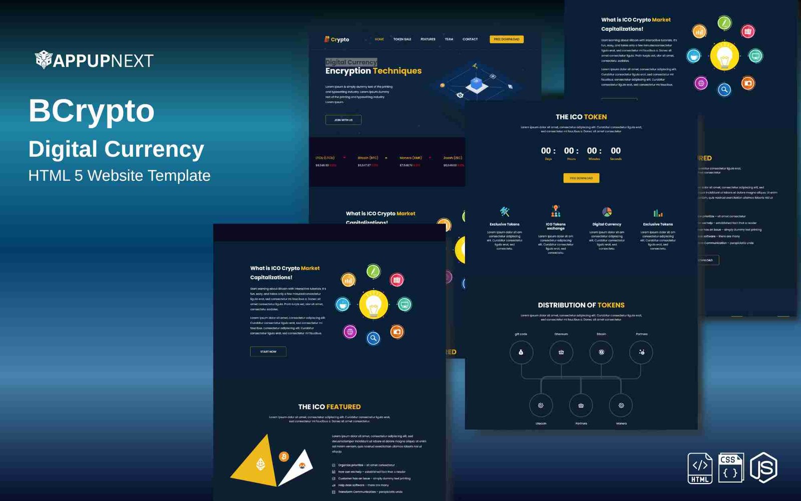 BCrypto - Digital Currency - HTML 5 Website Template