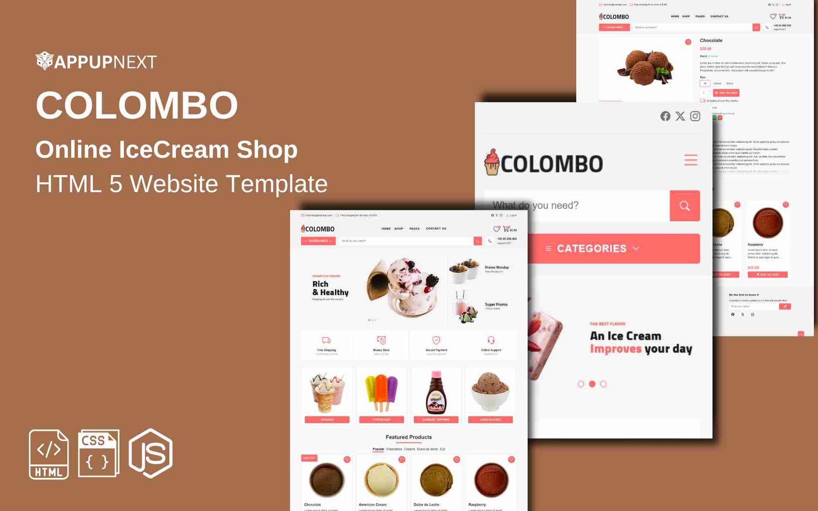 COLOMBO - Online IceCream Shop - HTML 5 Website Template