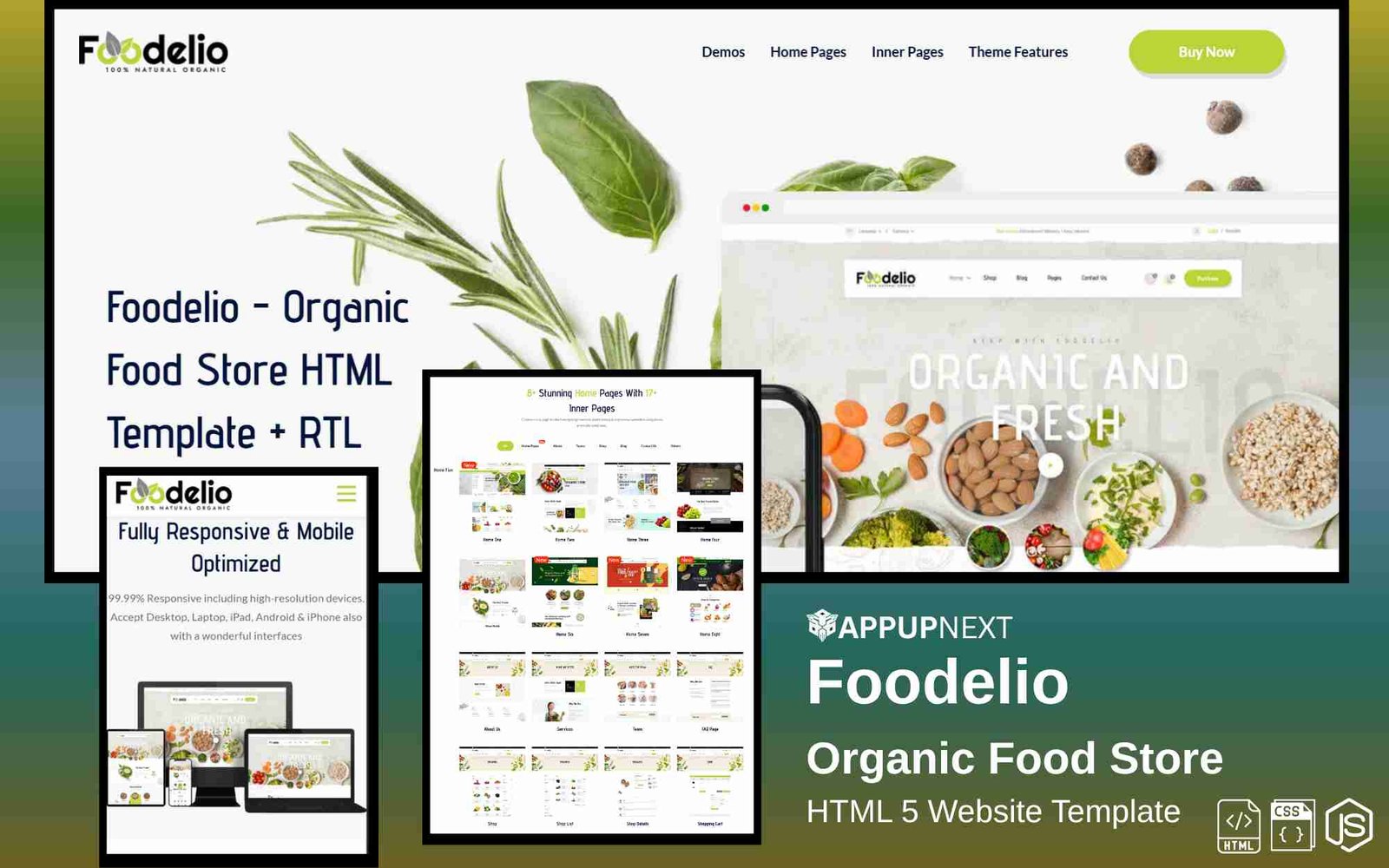 Foodelio - Organic Food Store - HTML 5 Website Template - v1