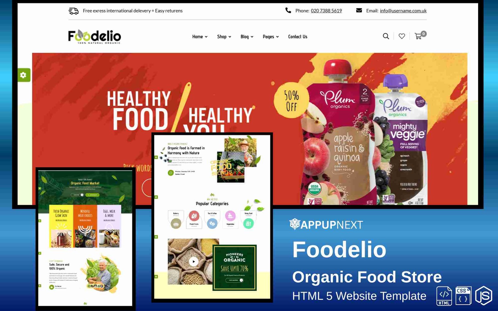Foodelio - Organic Food Store - HTML 5 Website Template - v8