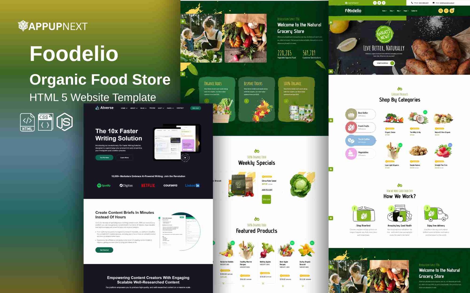 Foodelio - Organic Food Store - HTML 5 Website Template - v9