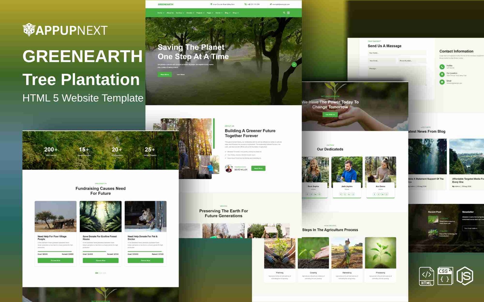 GREENEARTH - Tree Plantation - HTML 5 Website Template - v1