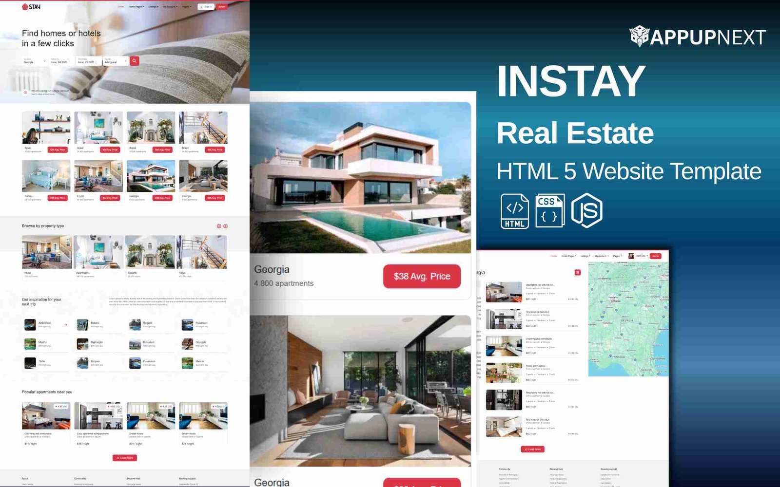 INSTAY - Real Estate - HTML 5 Website Template - v1
