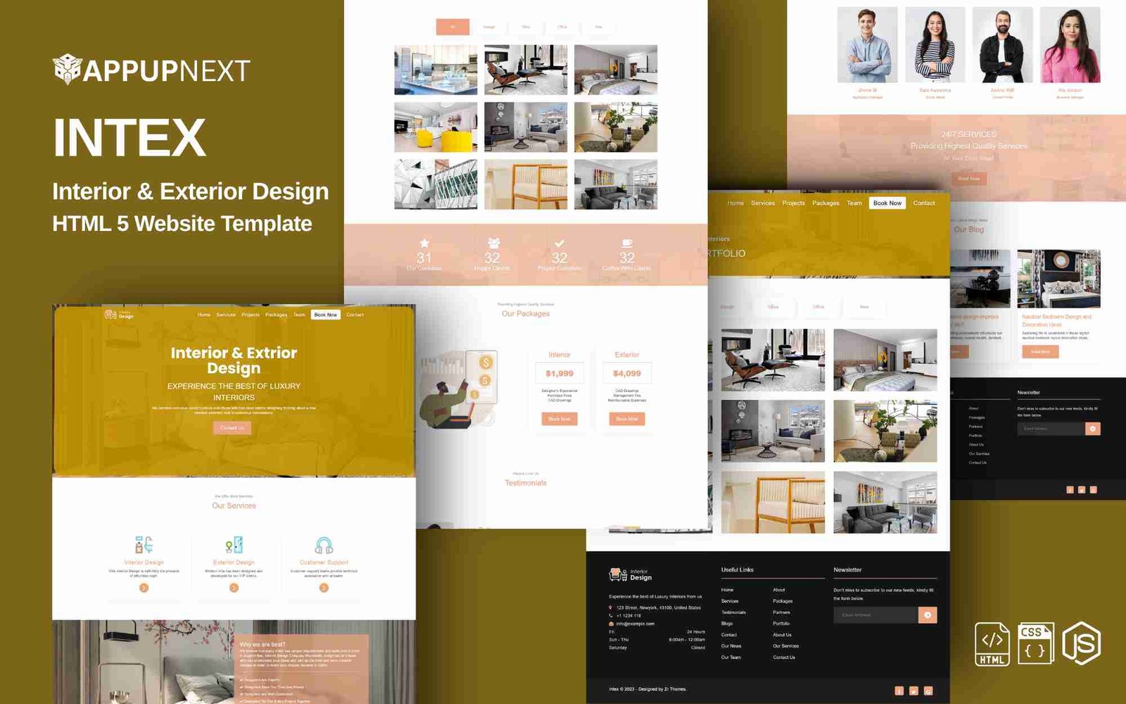 INTEX - Interior & Exterior Design - HTML 5 Website Template