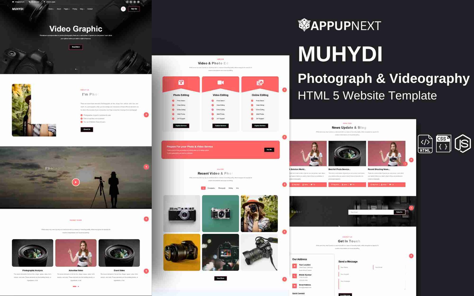 MUHYDI - Photograph & Videography - HTML 5 Website Template