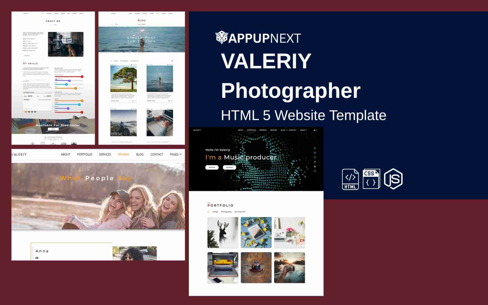 VALERIY - Photographer - HTML 5 Website Template - v3