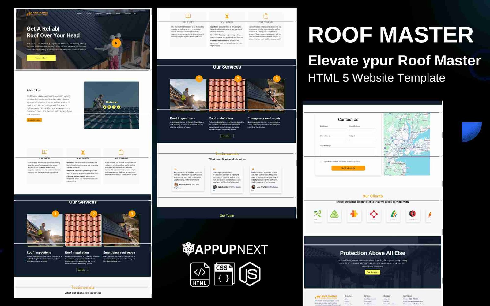 ROOF MASTER - Elevate ypur Roof Master - HTML 5 Website Template