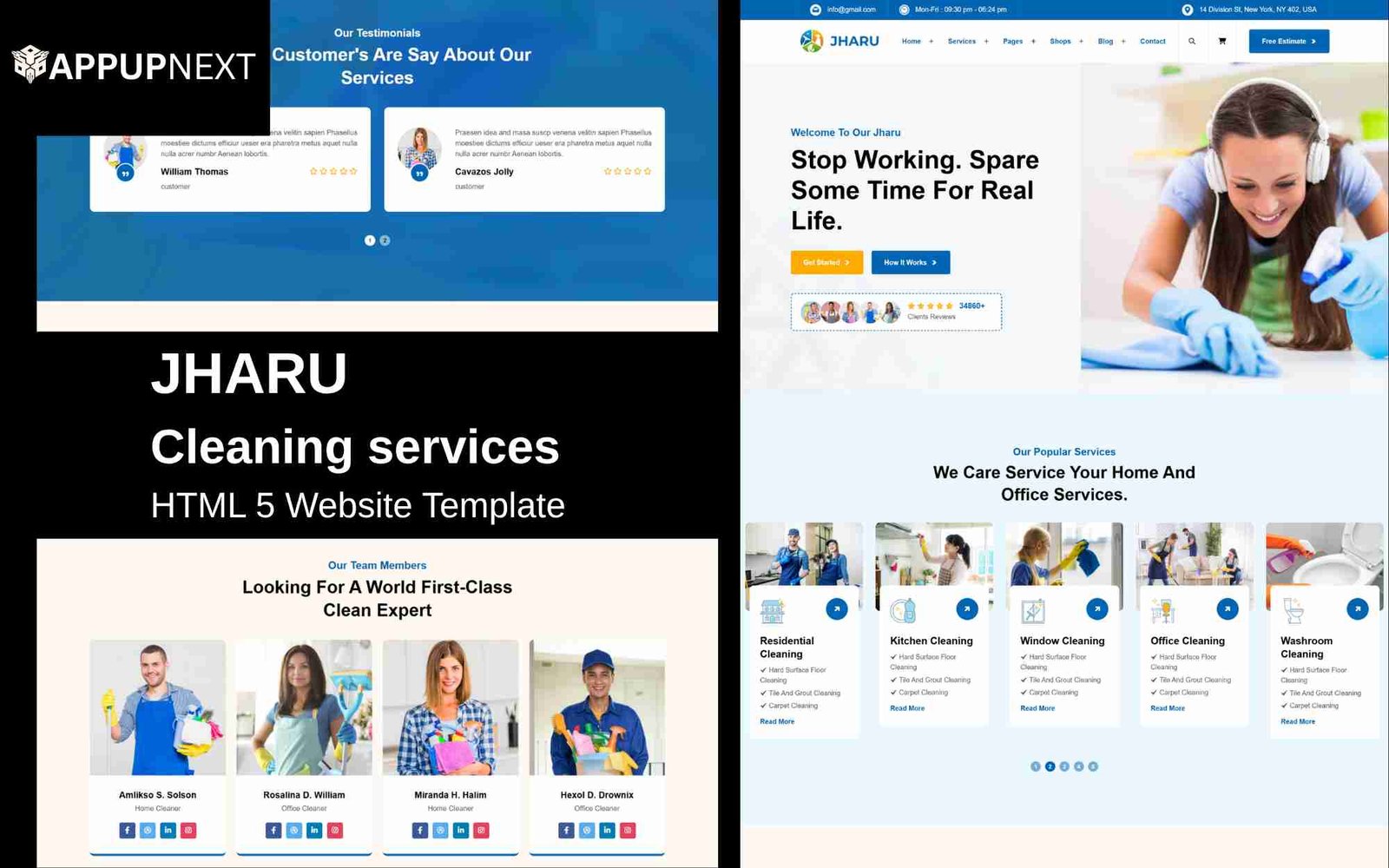 JHARU - Cleaning services - HTML 5 Website Template - v1