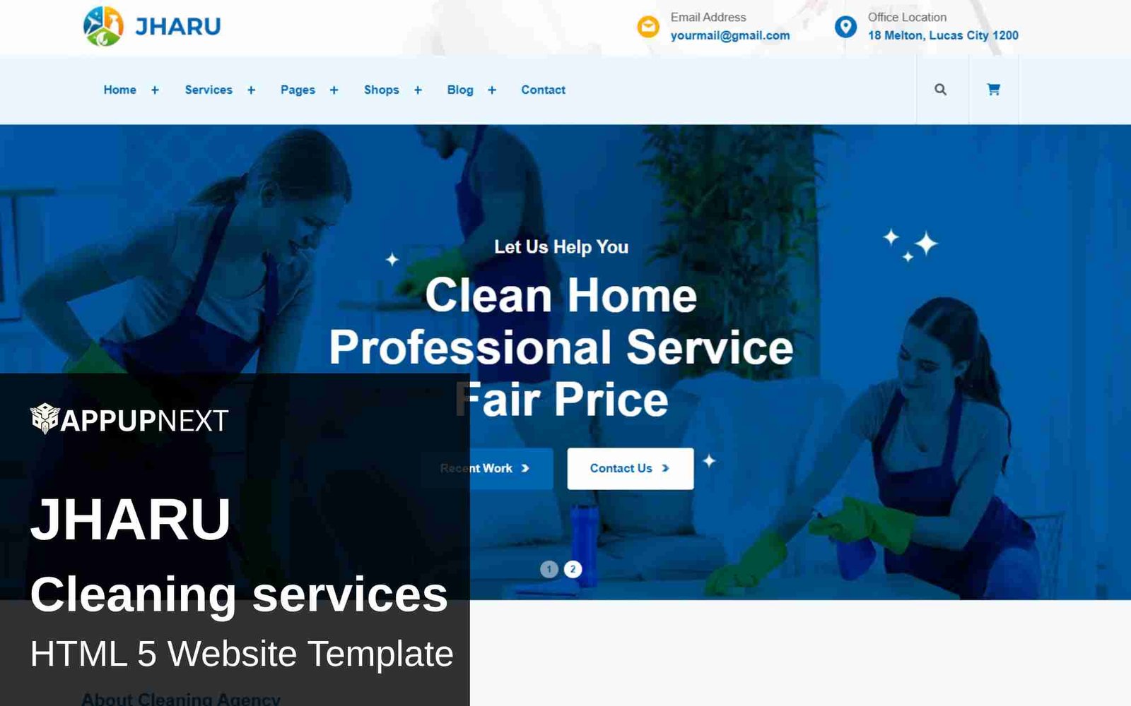 JHARU - Cleaning services - HTML 5 Website Template - v2