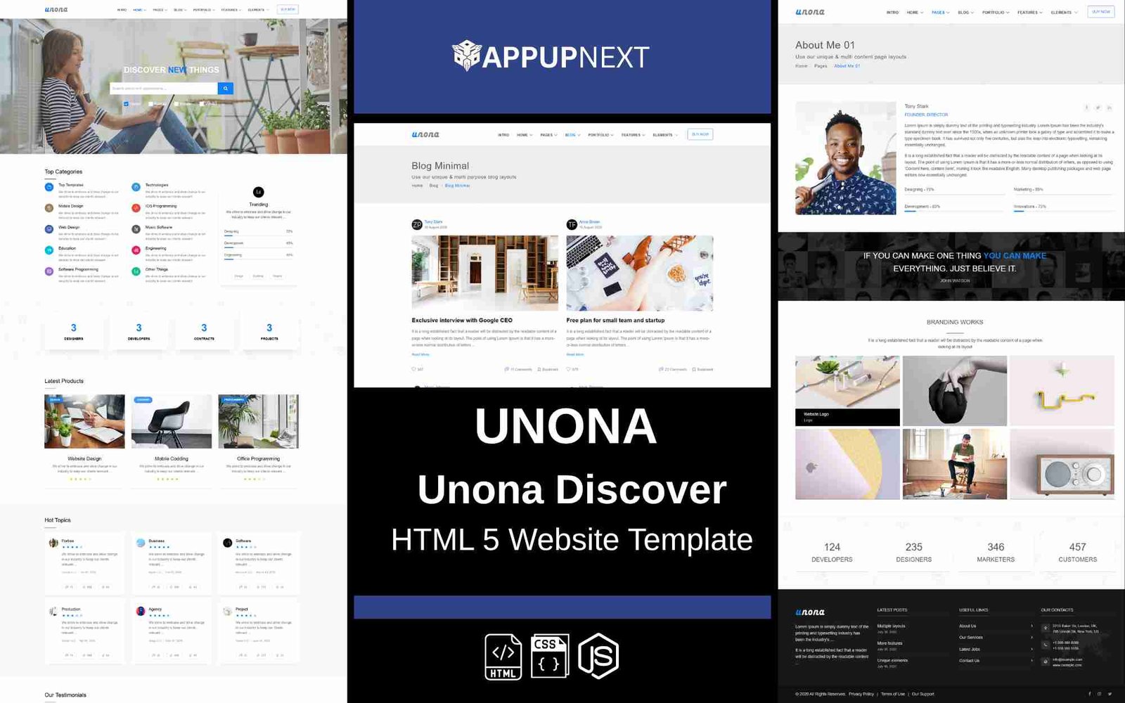 UNONA - Unona Discover - HTML 5 Website Template - v8