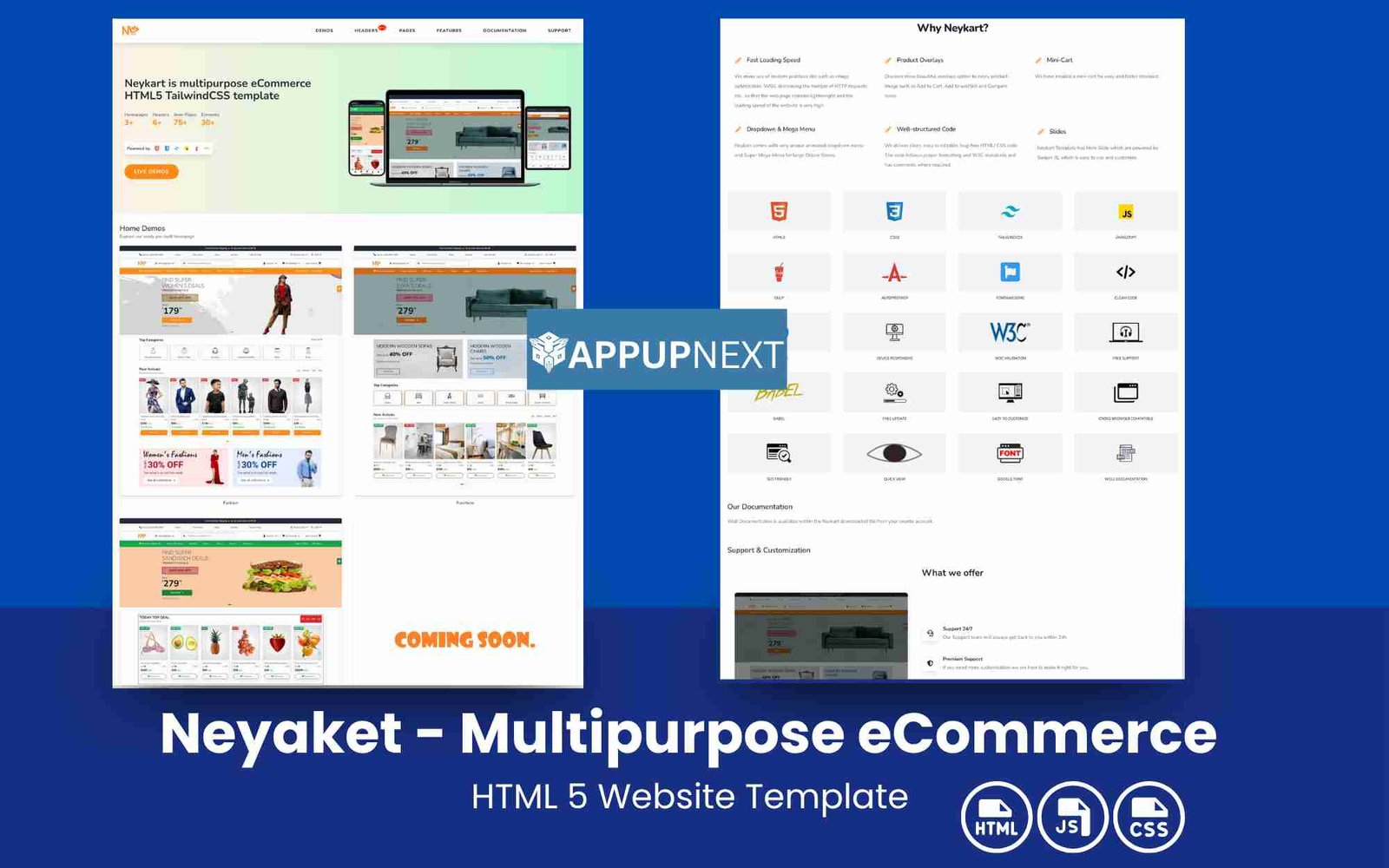 Neyaket - Multipurpose eCommerce- HTML 5 Website Template - v1