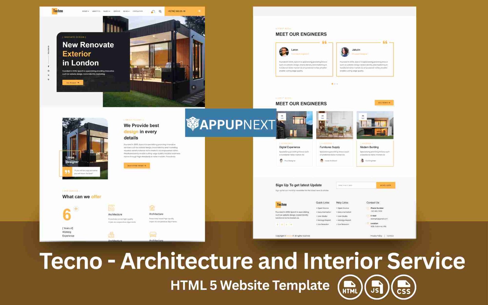 Tecno - Architecture and Interior Service- HTML 5 Website Template - v2