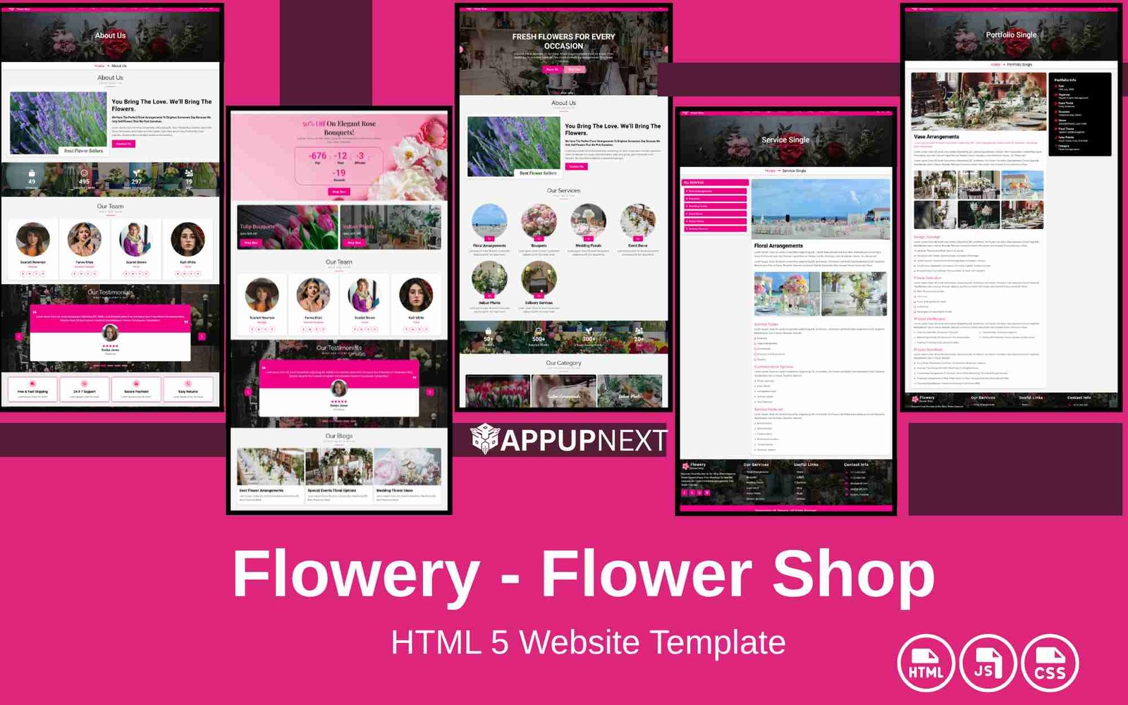 Flowery - Flower Shop- HTML 5 Website Template