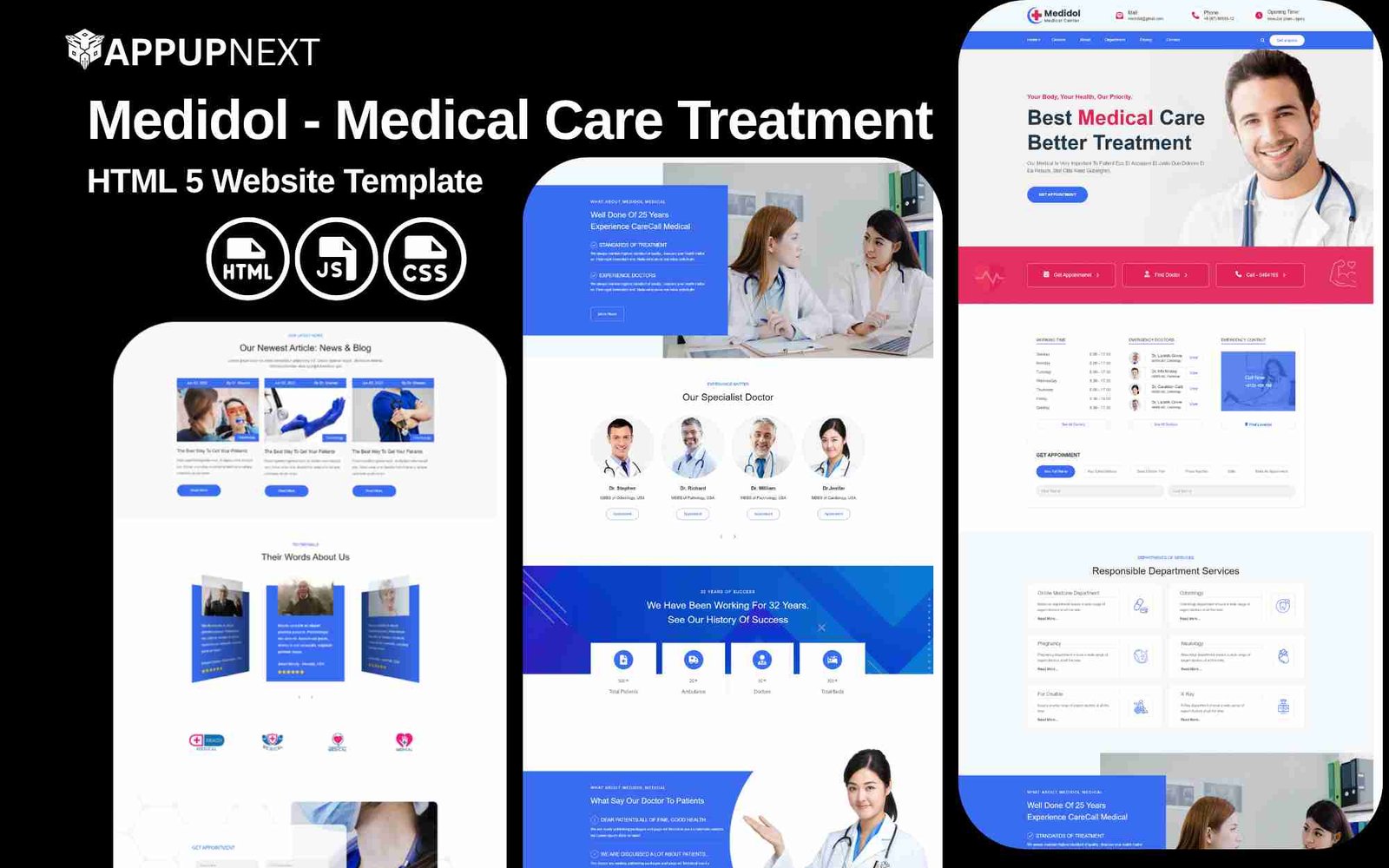 Medidol - Medical Care Treatment - HTML 5 Website Template - v1