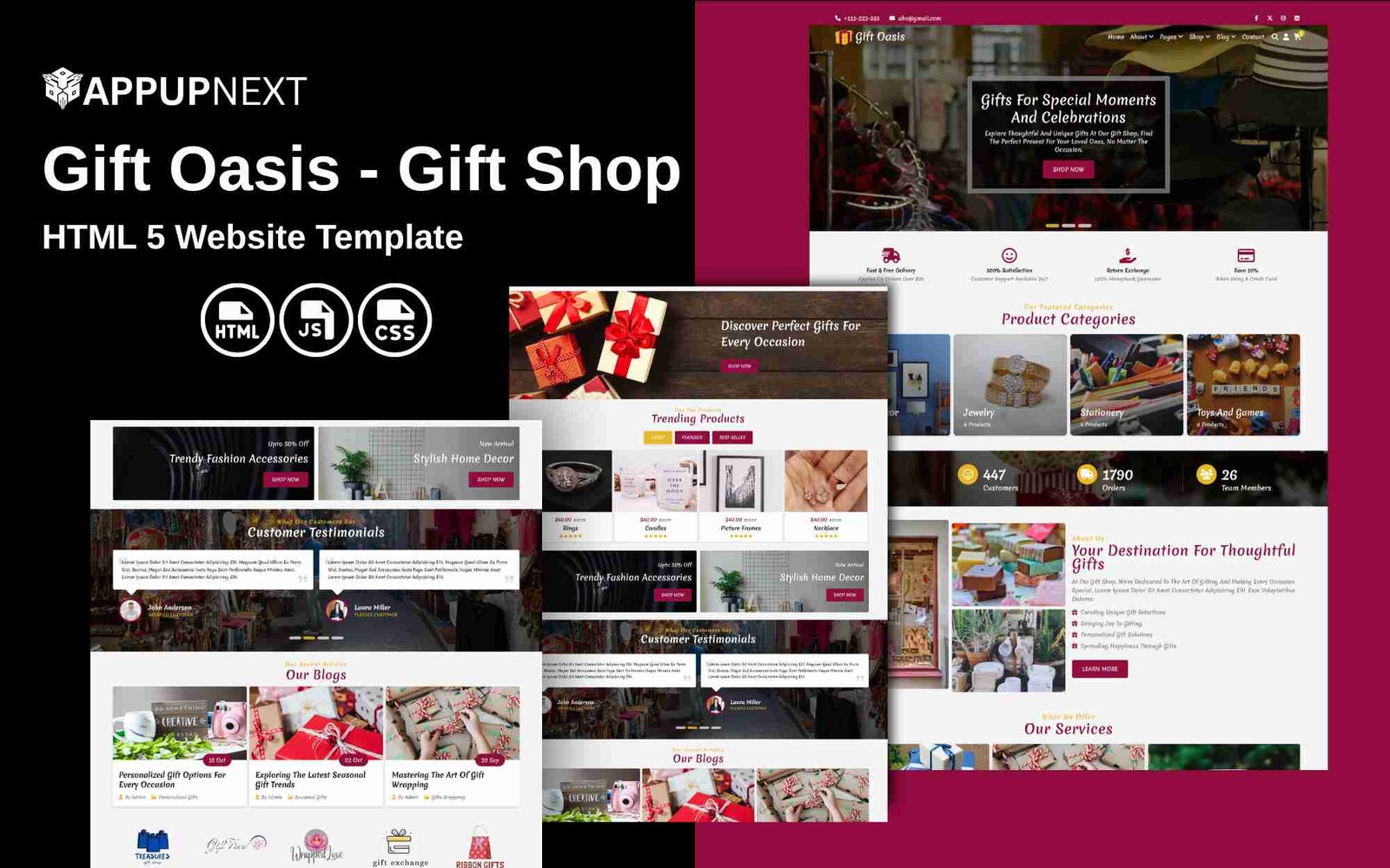 Gift Oasis - Gift Shop - HTML 5 Website Template