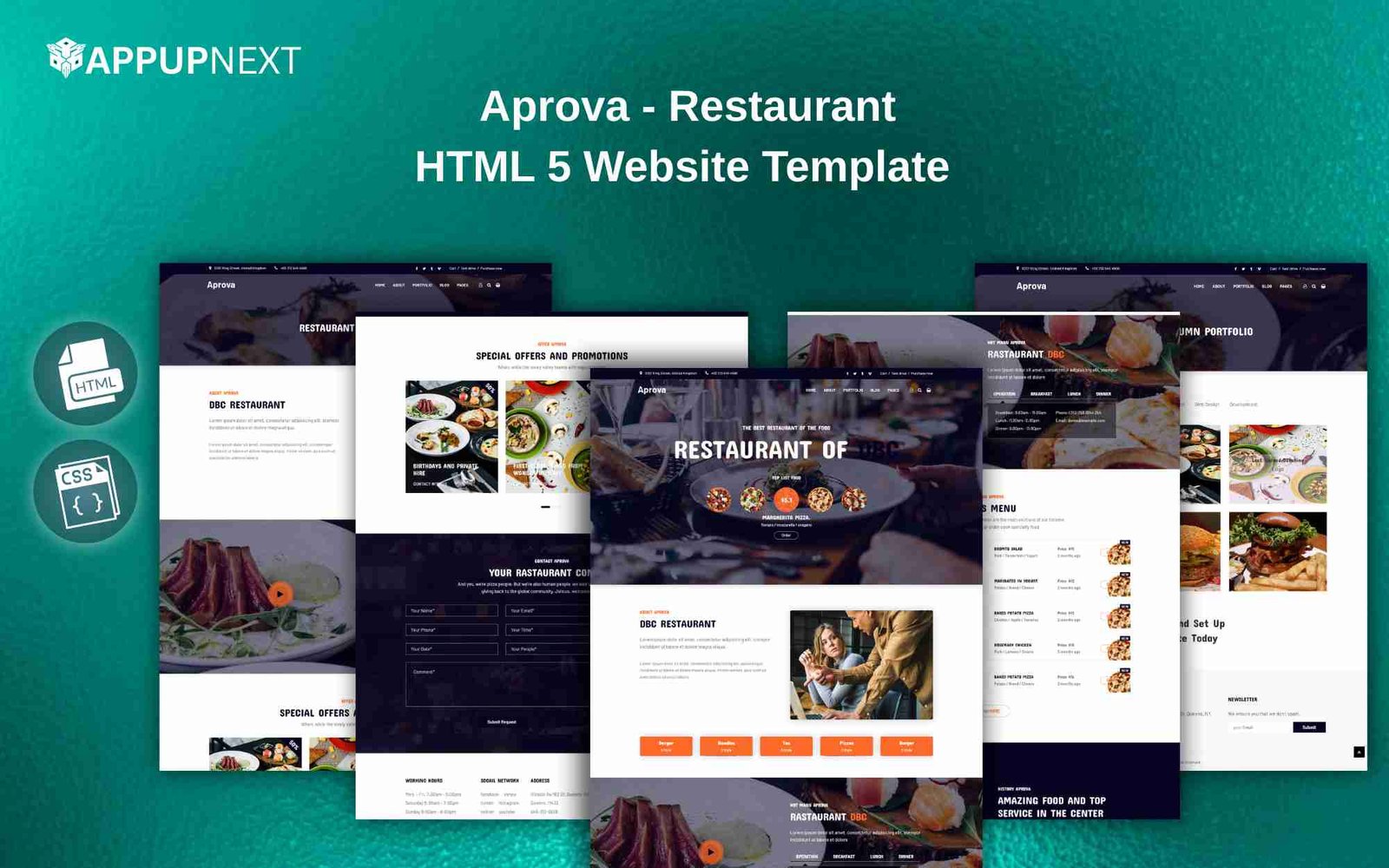 Aprova - Restaurant - HTML 5 Website Template