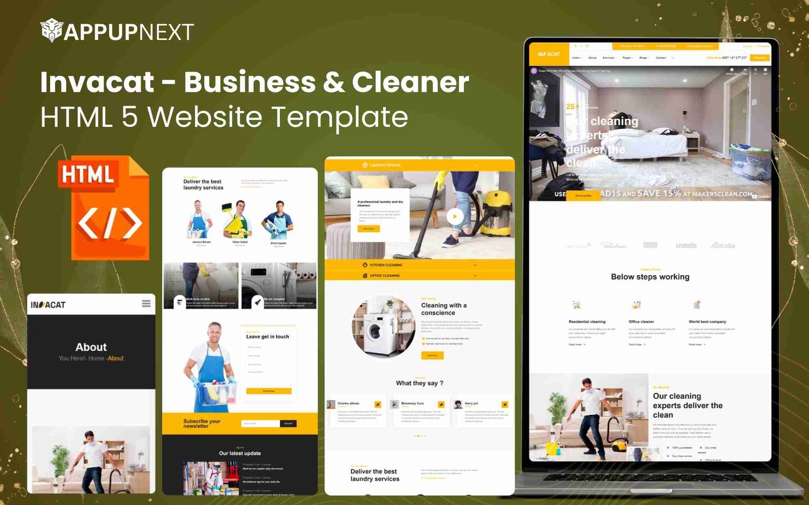Invacat - Business & Cleaner - HTML 5 Website Template - v2