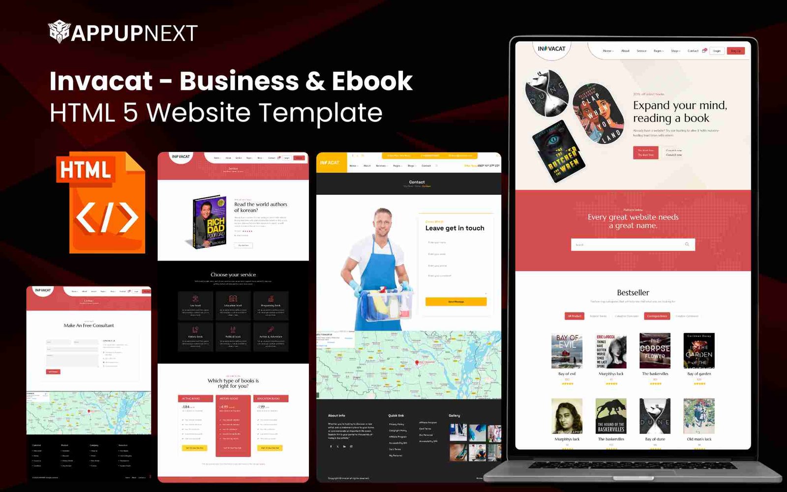 Invacat - Business & Ebook - HTML 5 Website Template - v1