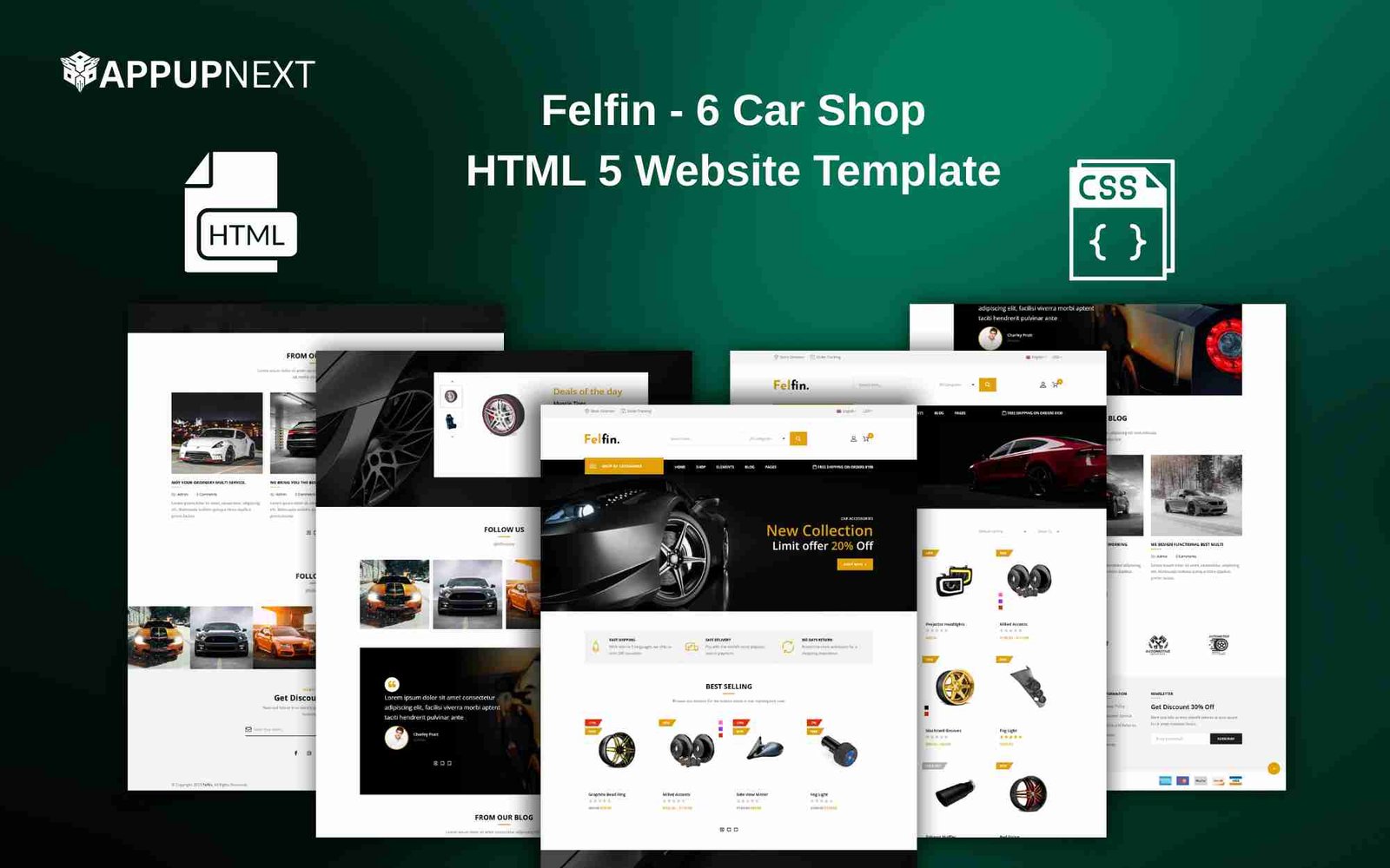 Felfin - Car Shop - HTML 5 Website Template - v6