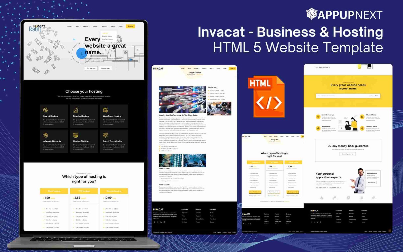 Invacat - Business & Hosting - HTML 5 Website Template - v2