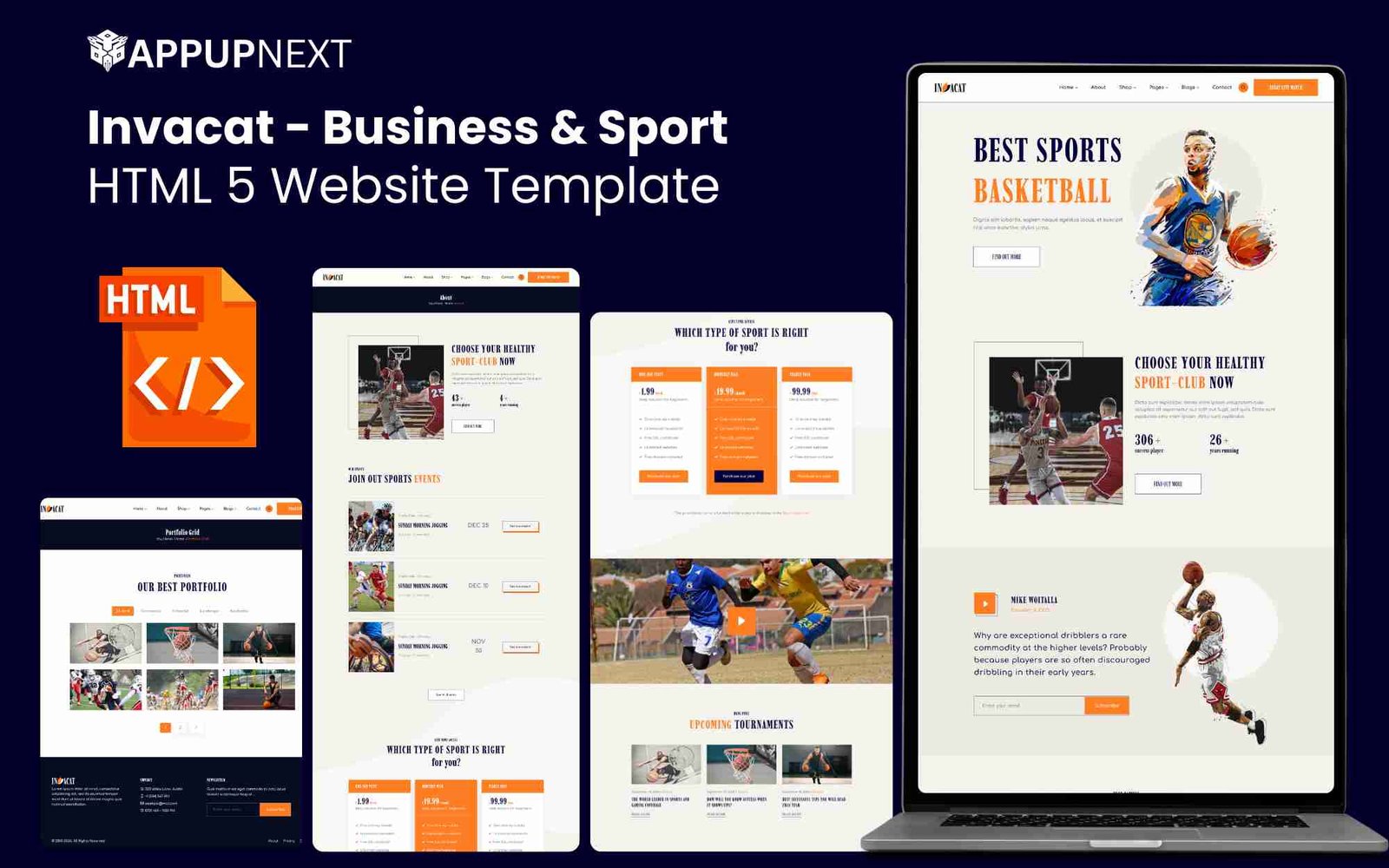 Invacat - Business & Sport - HTML 5 Website Template - v1