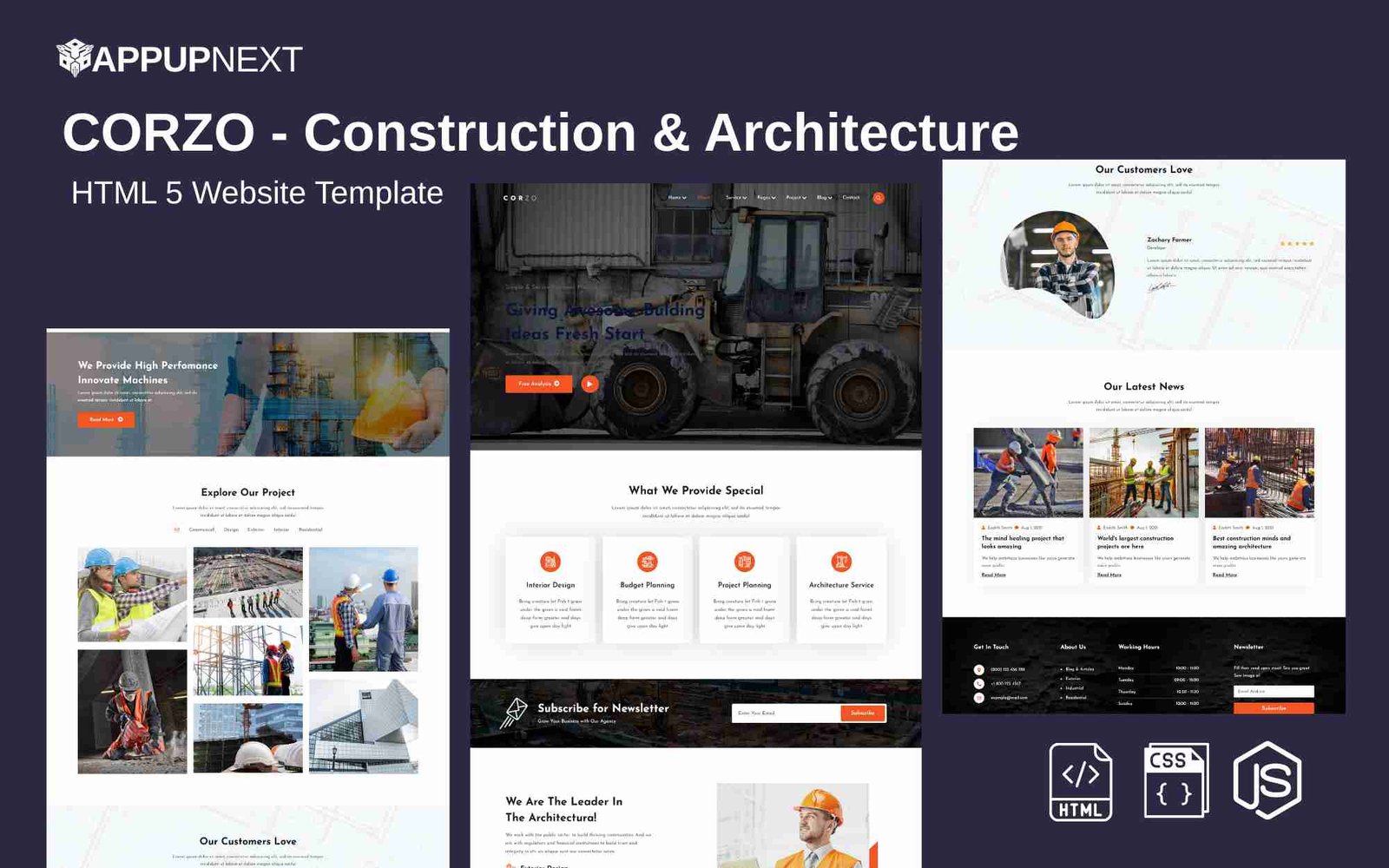Corzo - Construction & Architecture - HTML 5 Website Template - v2