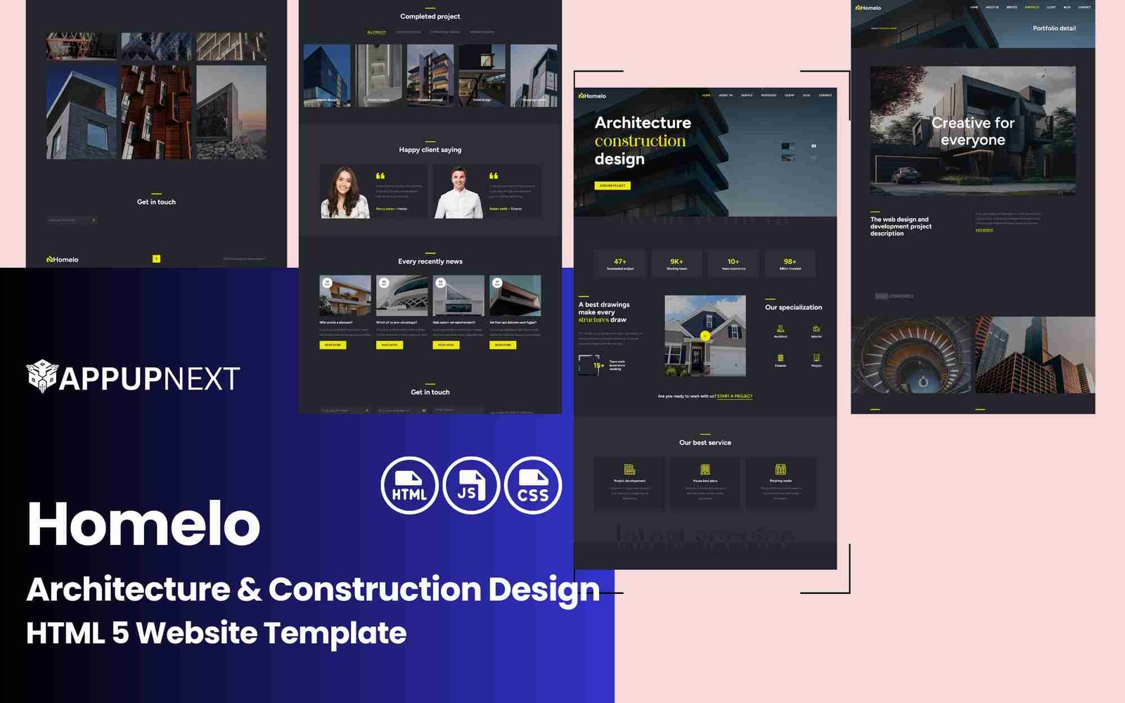 Homelo - Architecture & Construction Design - HTML 5 Website Template