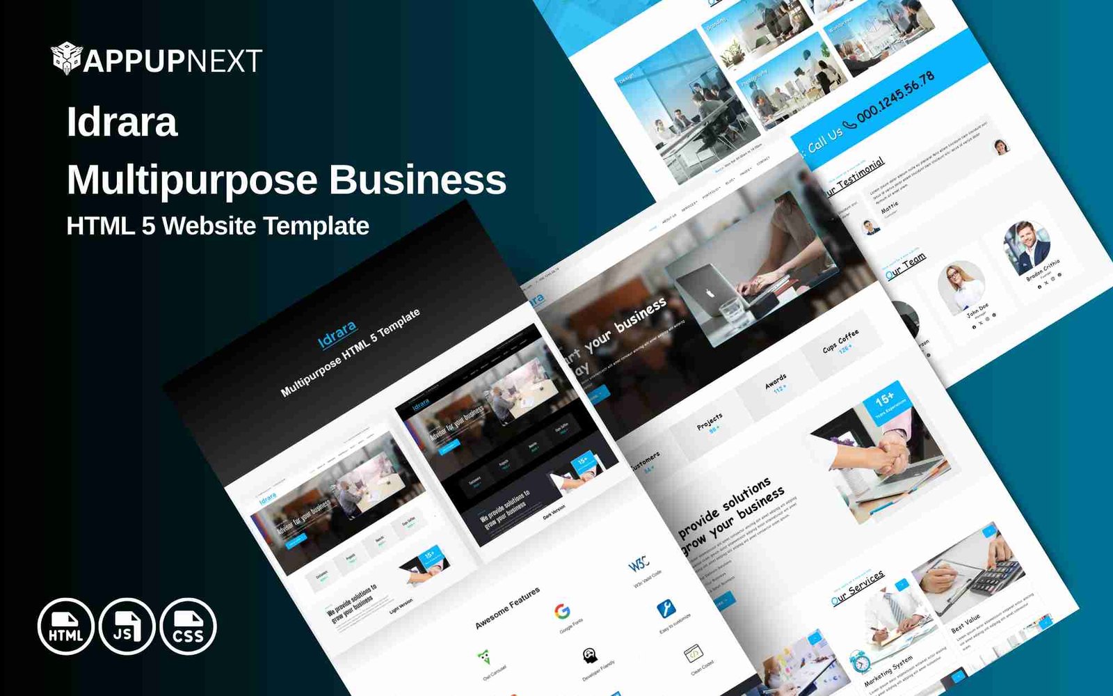 Idrara - Multipurpose Business -  HTML 5 Website Template - v1