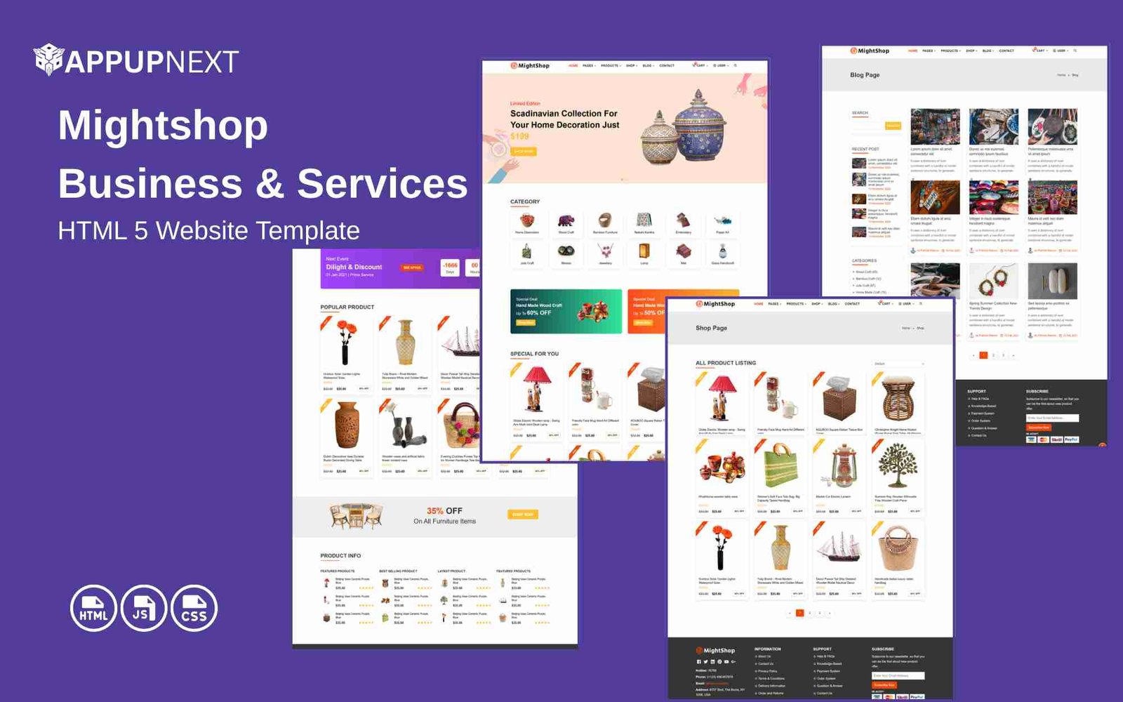 Mightshop - Business & Services - HTML 5 Website Template -  v2