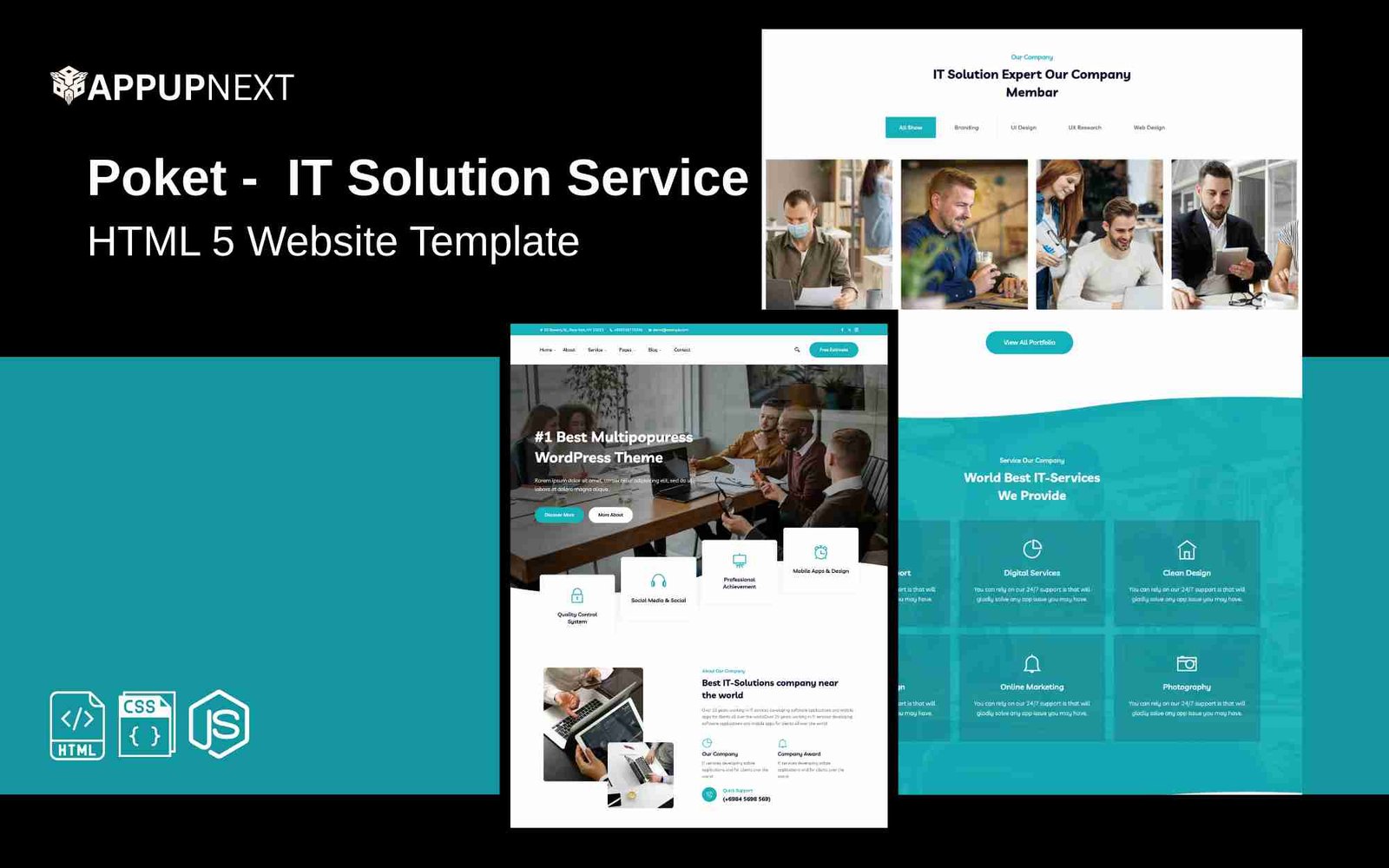 Poket - IT Solution Service - HTML 5 Website Template - v5