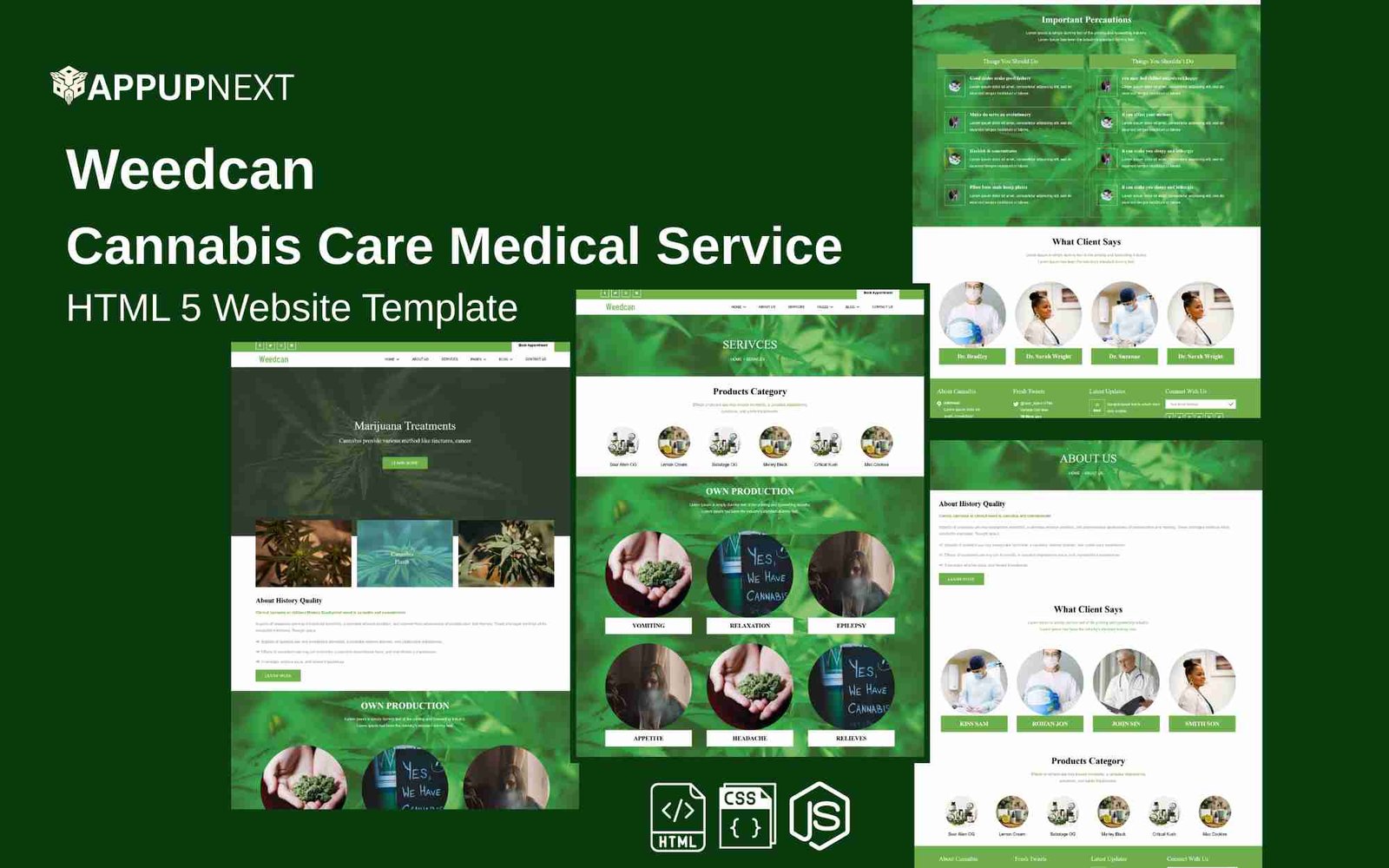 Weedcan - Cannabis Care Medical Service - HTML 5 Website Template - v2