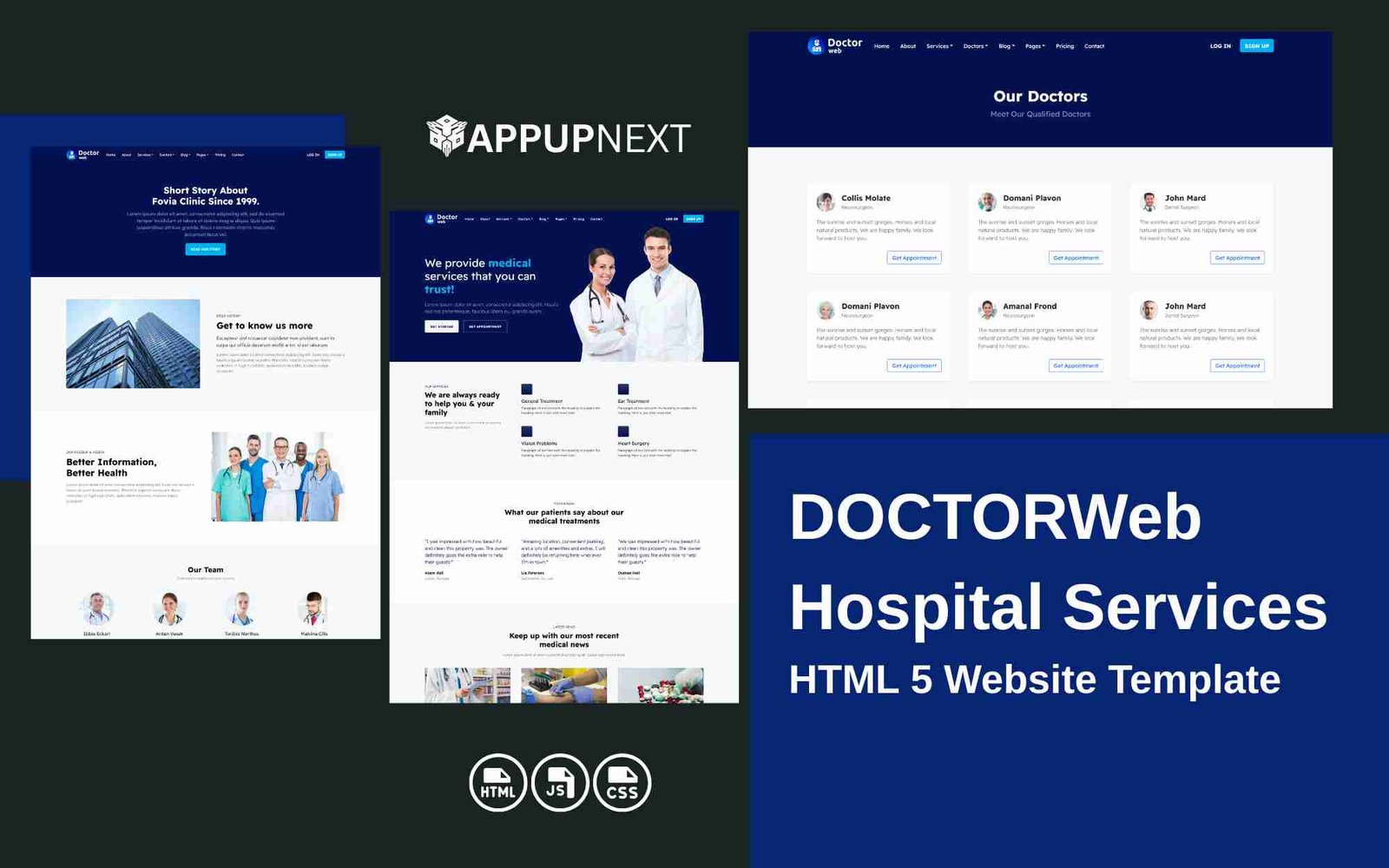 DOCTORWeb - Hospital Services - HTML 5 Website Template