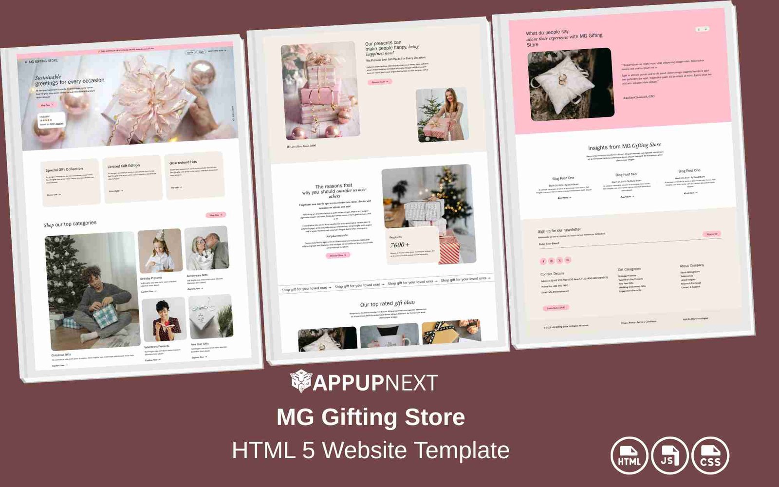 MG Gifting Store - HTML 5 Website Template